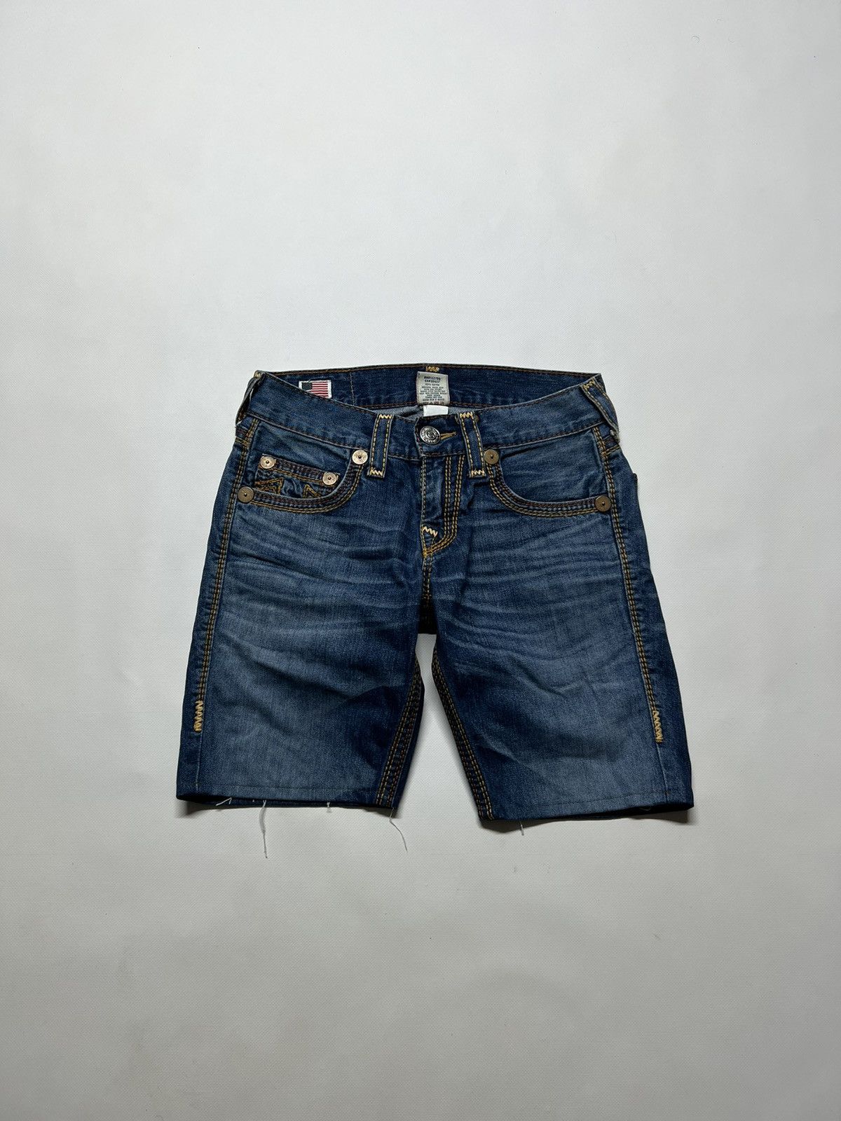 True Religion Vintage Y2k True Religion 💙 Custom Denim Shorts USA 00’s Size US 28 / EU 44 - 5 Thumbnail