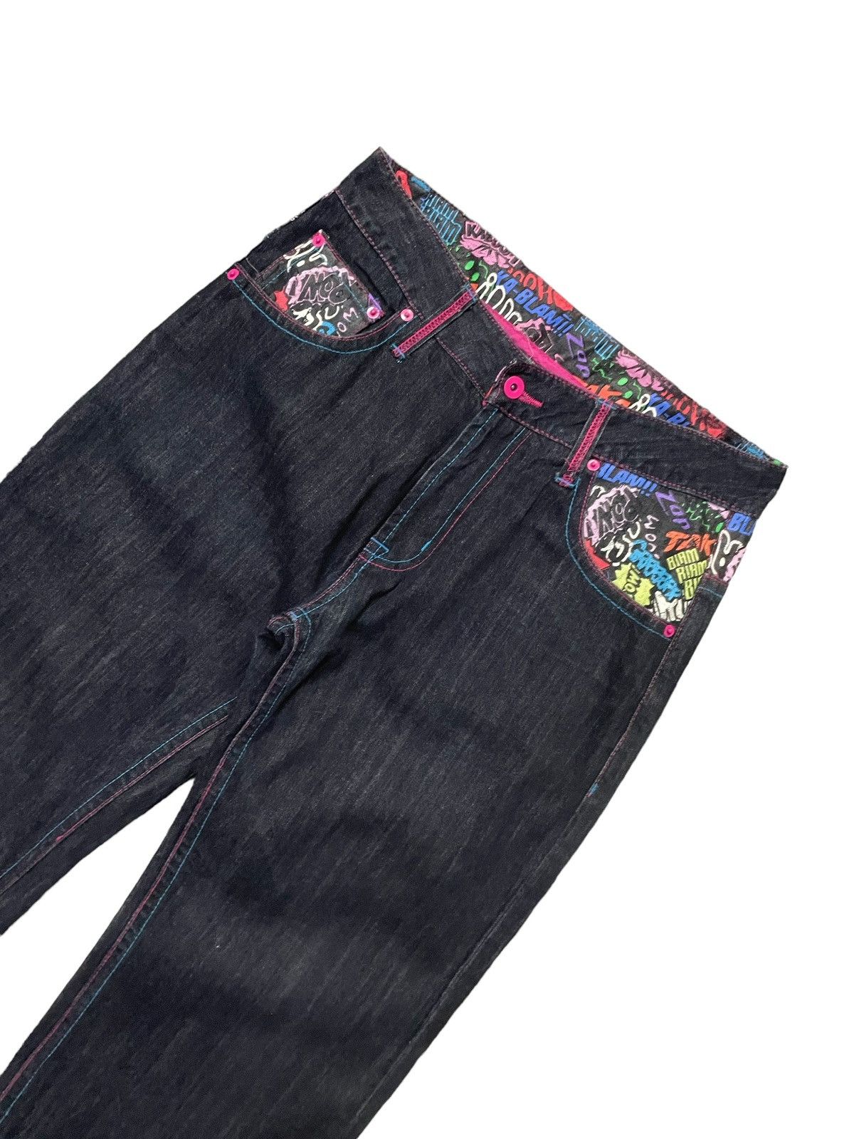 Japanese Brand Clone Devgru Daicock graffiti Evisu Styled Men Denim Pants Size US 30 / EU 46 - 13 Thumbnail