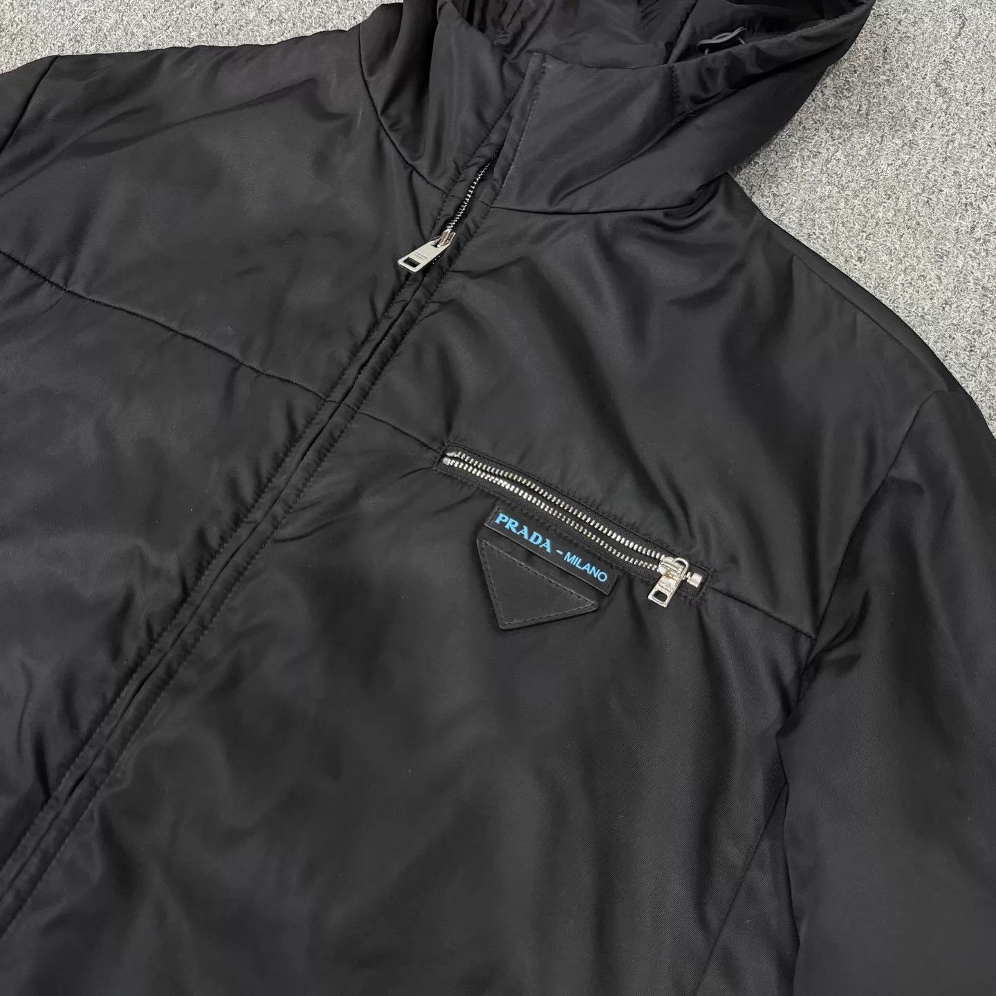 Prada PRADA Black Triangle Logo Hooded Jacket M 99 New Size US M / EU 48-50 / 2 - 3 Thumbnail
