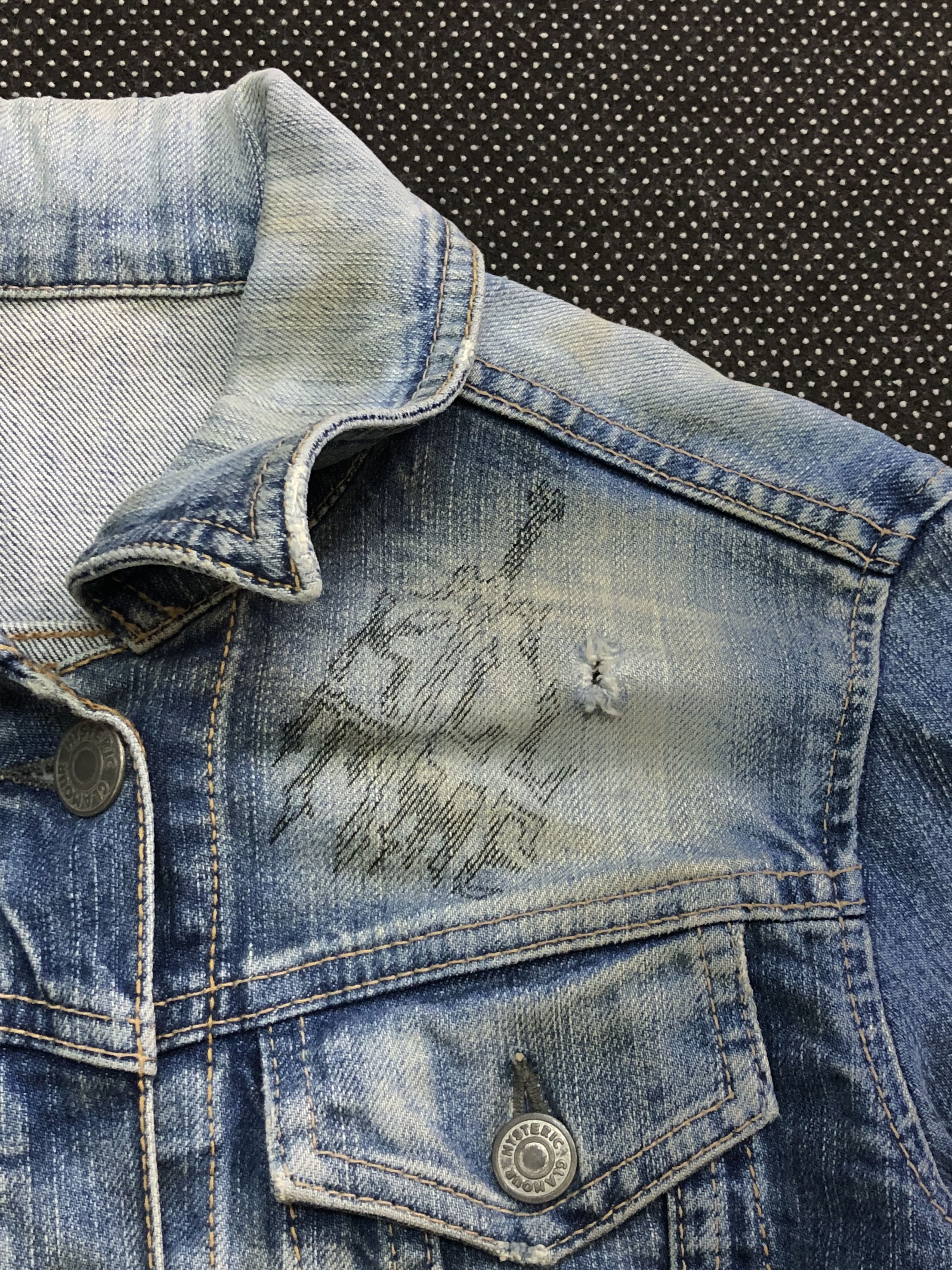 Hysteric Glamour RARE🔥90’S HYSTERIC KINKY JEANS TAKUYA KIMURA DENIM JACKET Size XXS / US 00 / IT 34 - 8 Thumbnail