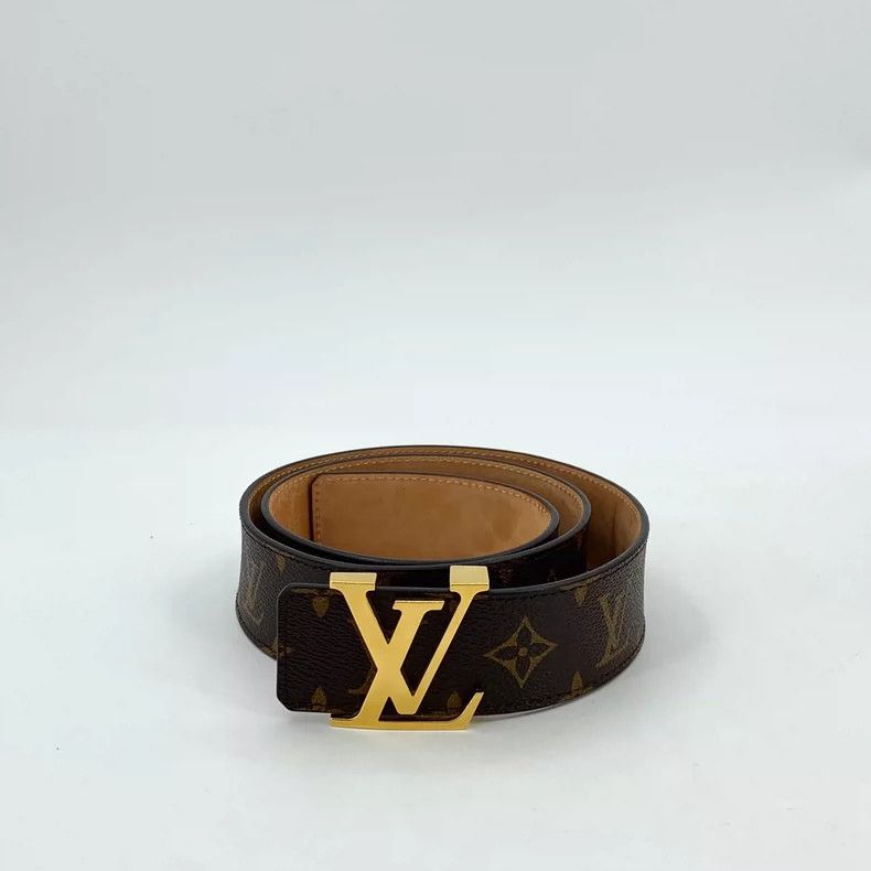 Louis Vuitton Louis Vuitton Dark brown logo full print smooth buckle bel Size ONE SIZE - 1 Thumbnail