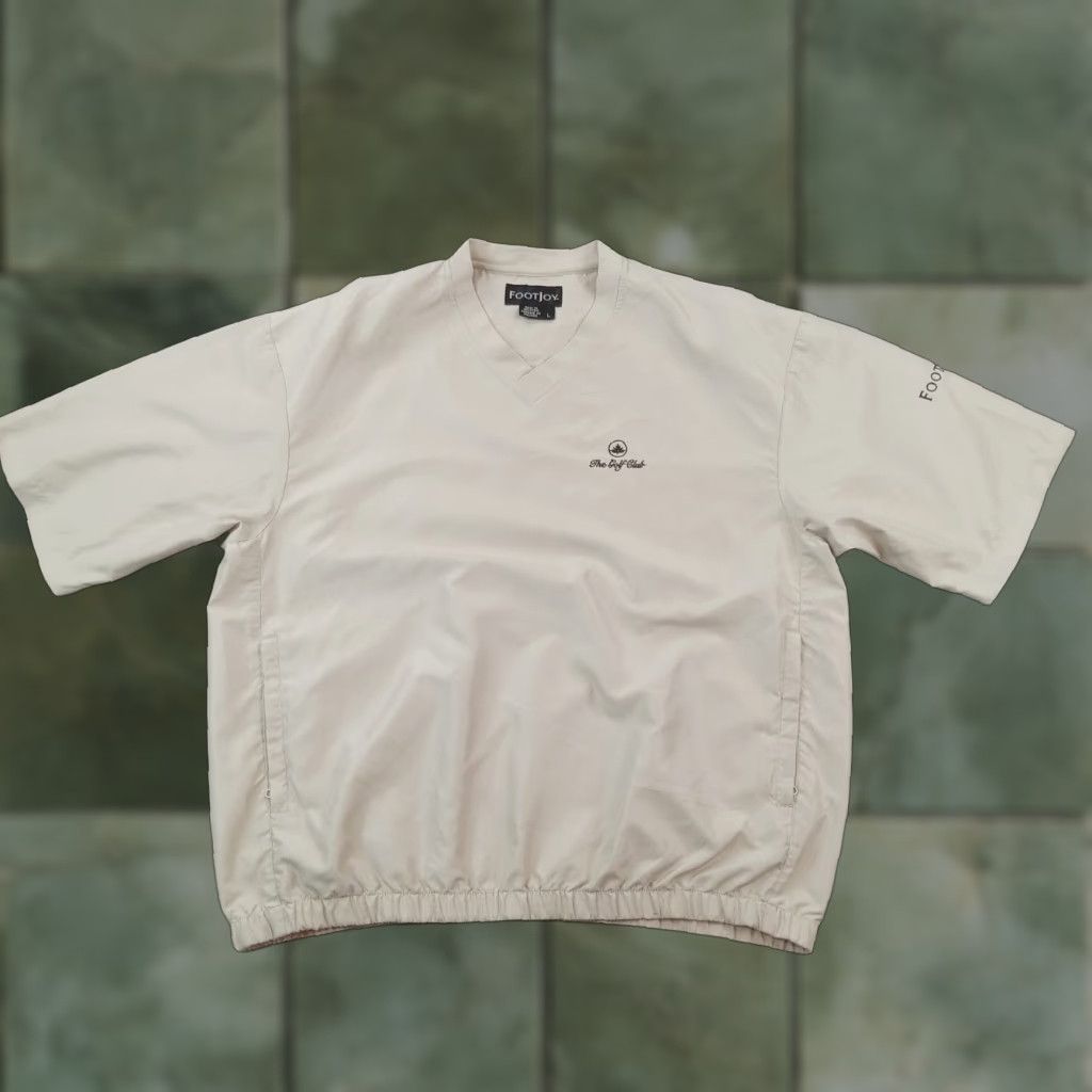 Footjoy Footjoy Mens Jacket Large Extra Large Beige Windbreaker Golf Size US 33 - 1 Thumbnail