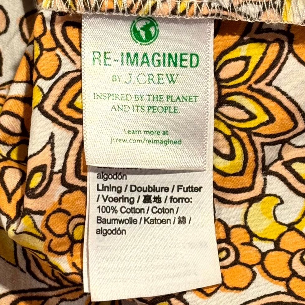 J.Crew J Crew Collection Smocked Maxi Dress Floral Orange 20 Resort Size 3XL / US 20-22 - 4 Thumbnail
