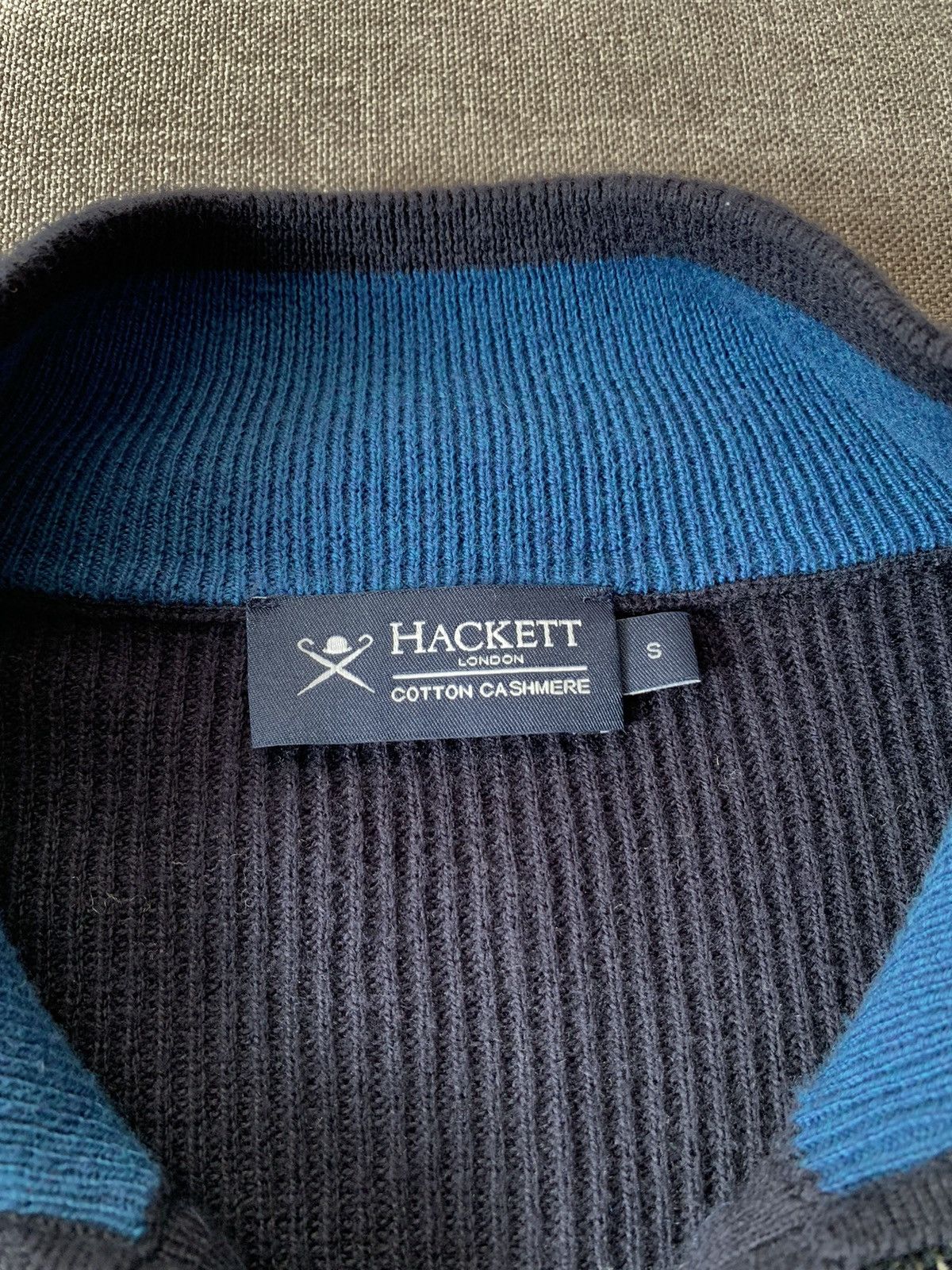 Hackett Hackett cotton cashmere 1/4 zip sweater Size US S / EU 44-46 / 1 - 2 Thumbnail