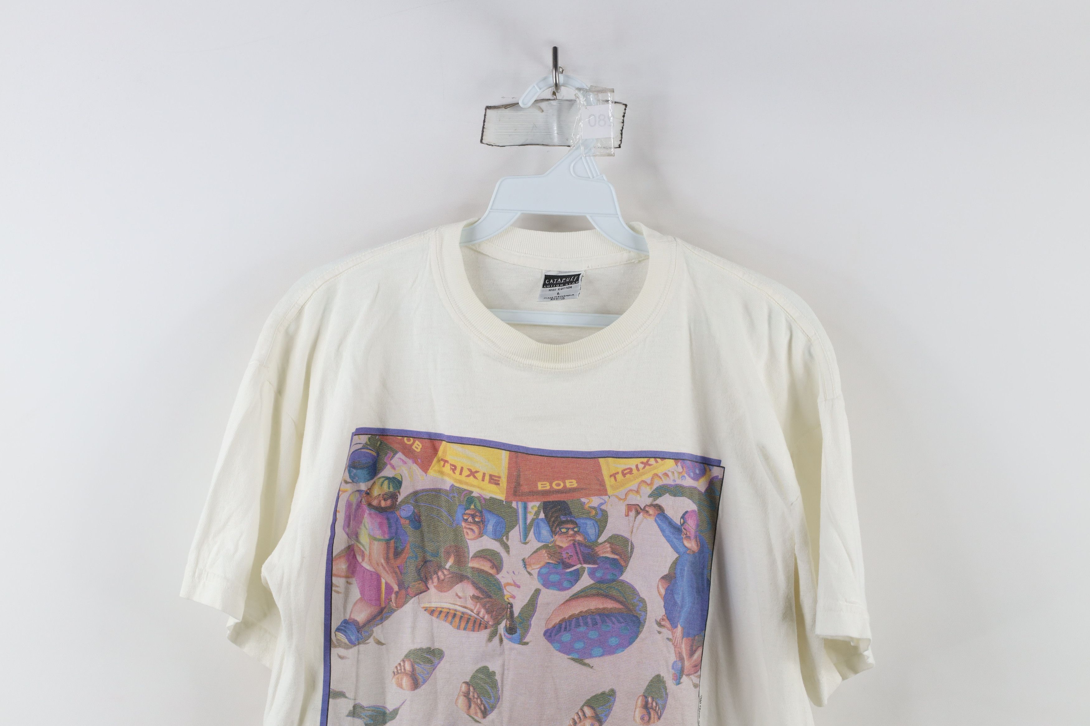 Vintage Vintage 90s Streetwear At The Beach Comic Obese Fat T-Shirt Size US L / EU 52-54 / 3 - 2 Thumbnail