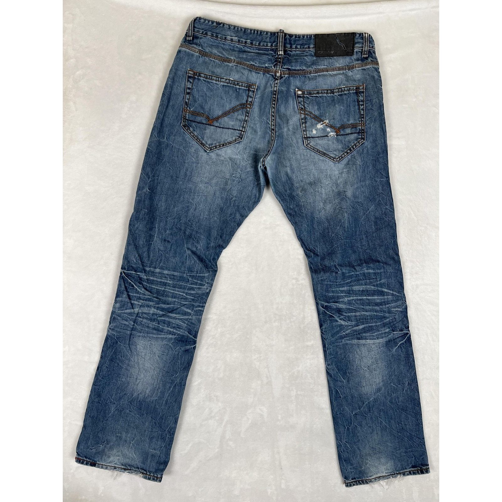 Rocawear Vintage Rocawear Jeans Mens 38 Blue Straight Fit Distressed Size US 38 / EU 54 - 5 Thumbnail