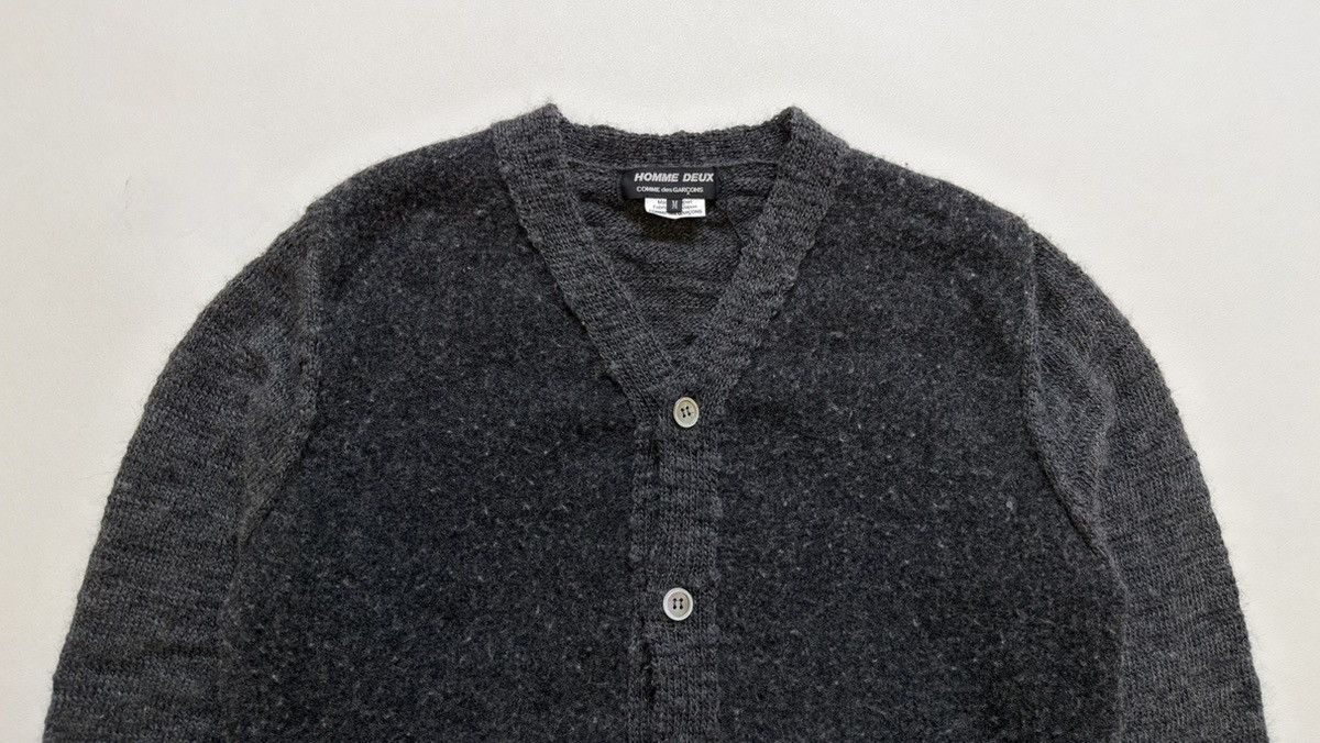 Comme des Garcons A/W 23 Brushed Dark Grey Wool Cardigan Size US M / EU 48-50 / 2 - 4 Thumbnail