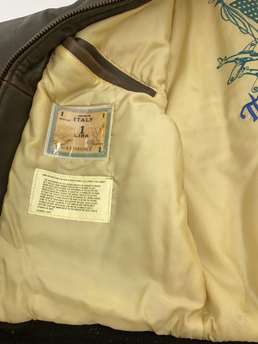 Avirex Leather Jacket Blouson Brown
