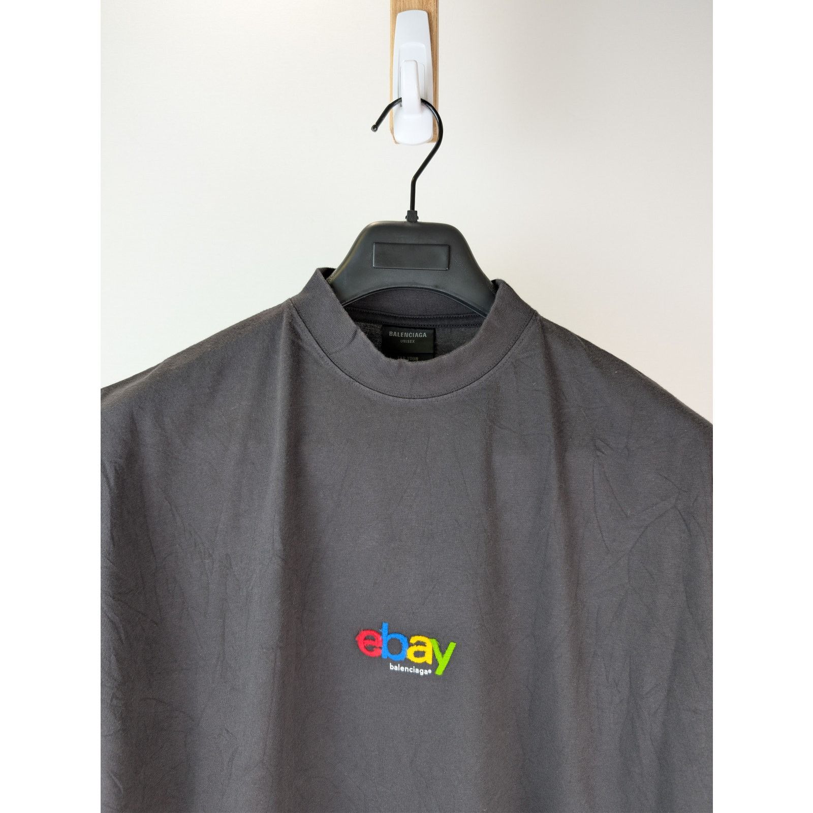 Balenciaga × eBay o1rshd1 Ebay Oversized T-Shirt in Washed Black Size US M / EU 48-50 / 2 - 7 Thumbnail