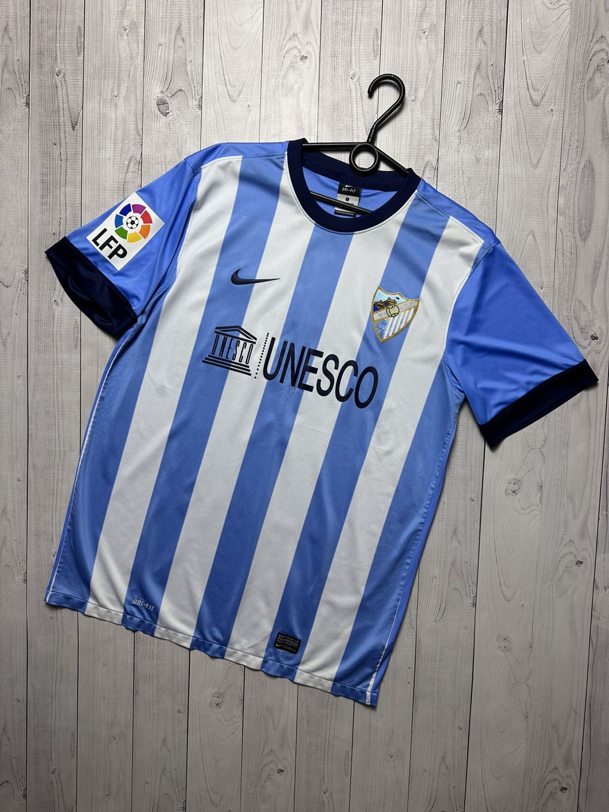 Nike × Vintage Vintage Nike Malaga soccer jersey size L striped 3 Weligton Size US L / EU 52-54 / 3 - 1 Thumbnail