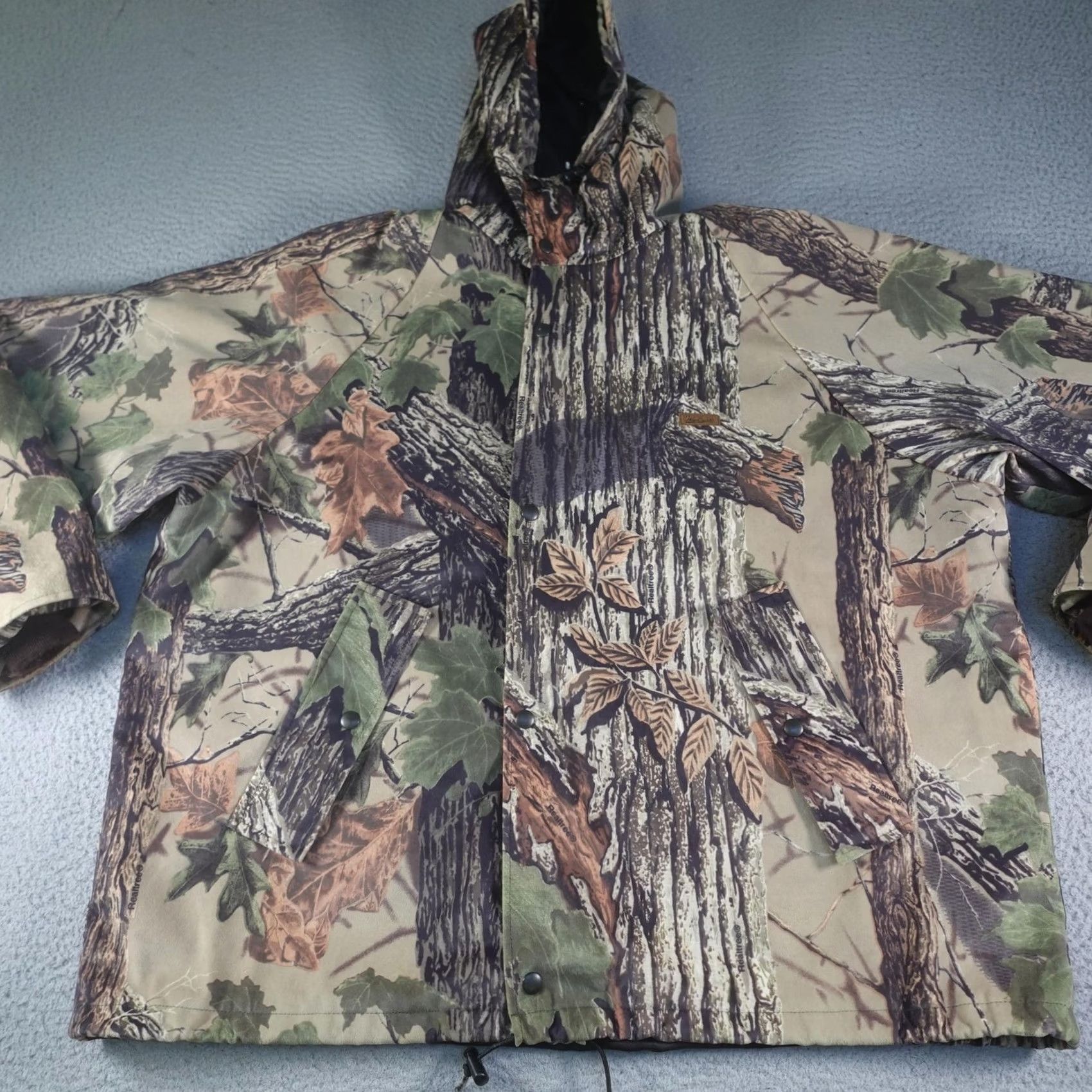 Vintage VINTAGE Woolrich Camouflage Jacket Mens 2XL Brown Realtree Hooded Hunting Made USA 90s Size US XXL / EU 58 / 5 - 2 Thumbnail