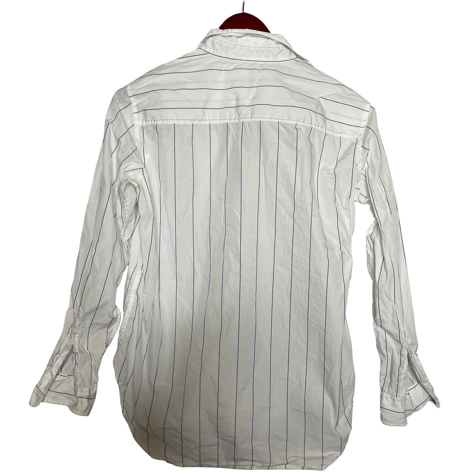 Frank & Eileen Frank & Eileen Frank Cotton Relaxed Shirt White/Blue Stripe Size M / US 6-8 / IT 42-44 - 3 Thumbnail