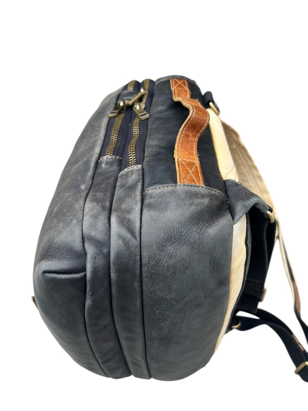 Leather Zeldner Japan Distressed Patina Leather Backpack Bag Size ONE SIZE - 11 Thumbnail