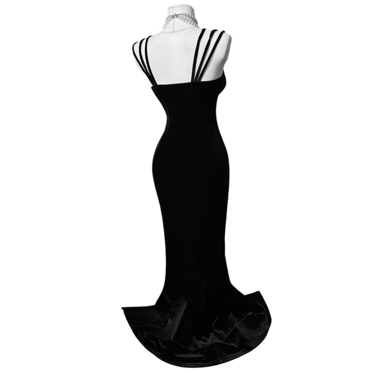 Vintage Vintage beautiful and elegant classic velvet maxi dress Size M / US 6-8 / IT 42-44 - 2 Thumbnail