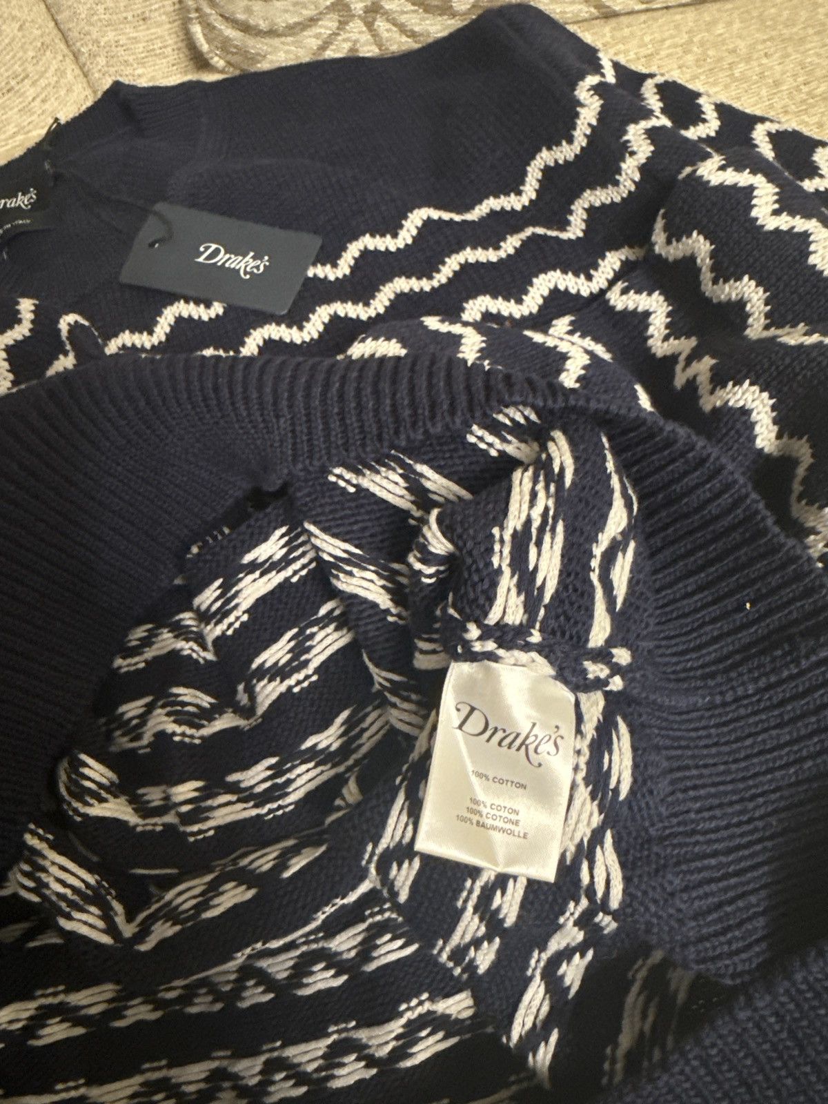Drake's Drake’s stripe crew neck XXL Size US XXL / EU 58 / 5 - 5 Thumbnail