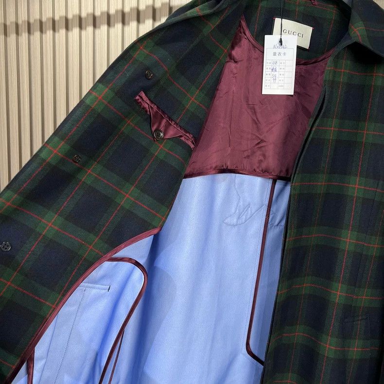 Gucci Gucci Embroidered rabbit plaid cashmere coat 2504-Nextarrow Size XL / US 12-14 / IT 48-50 - 6 Thumbnail