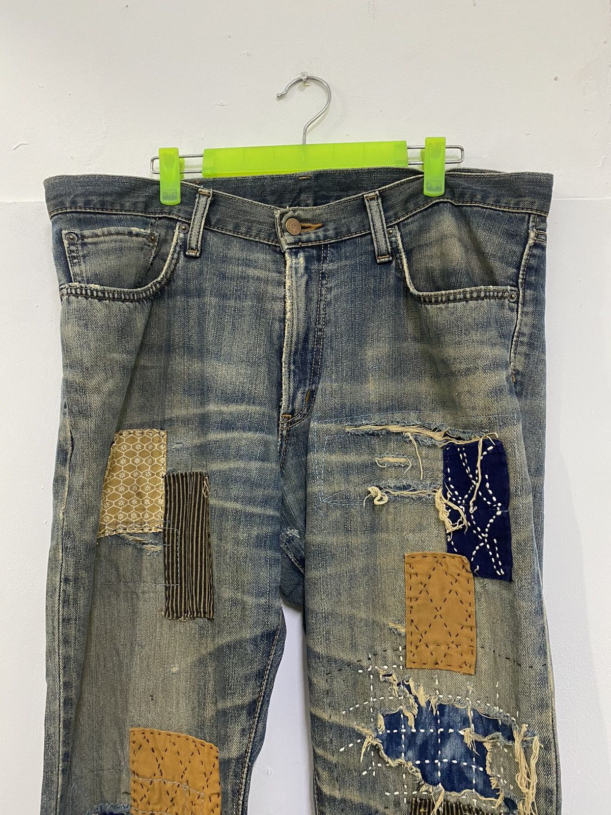 Edwin 💥VINTAGE EDWIN REWORK SHASIKO BORO JAPAN Size US 36 / EU 52 - 2 Thumbnail
