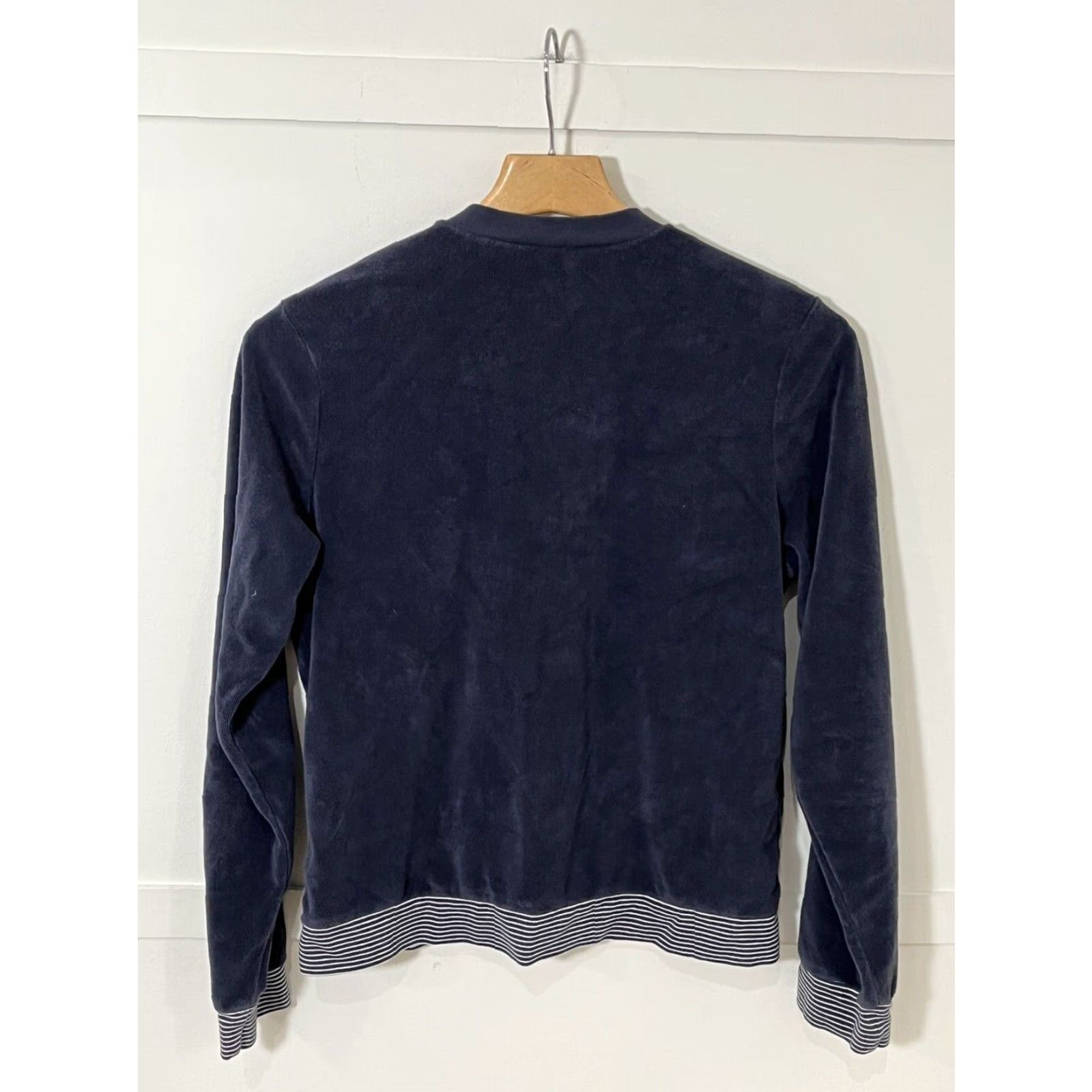 Gap VINTAGE Gap Terry Cloth Full Zip Track Jacket Womens Medium Navy Blue Y2K Streetwear Size M / US 6-8 / IT 42-44 - 2 Thumbnail