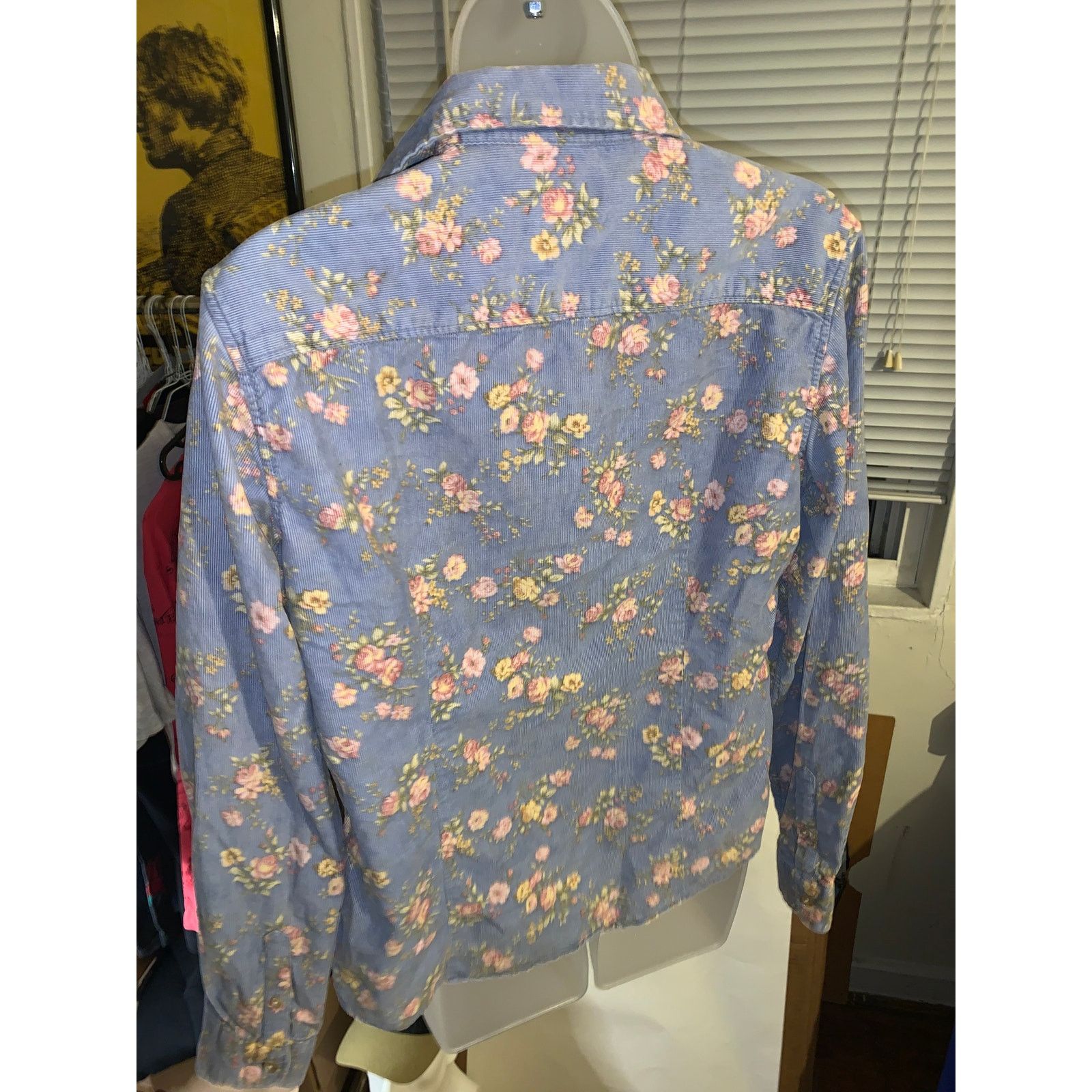 L.L. Bean L L Bean Floral Button Up Shirt Womens Small Blue Cotton Size S / US 4 / IT 40 - 7 Thumbnail