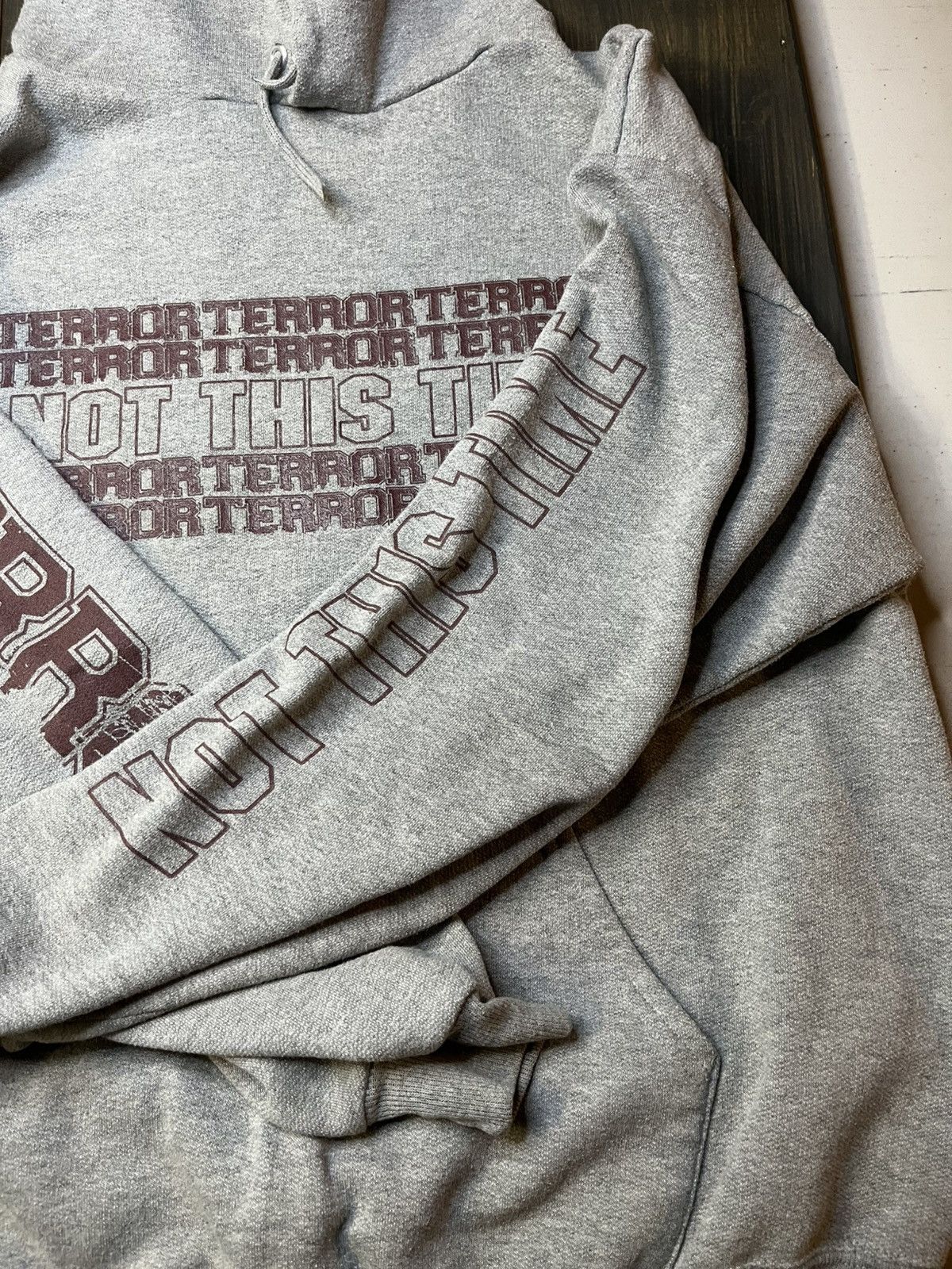 Band Tees Terror Hoodie Rare LG Heather Gray Vtg Size US L / EU 52-54 / 3 - 3 Thumbnail
