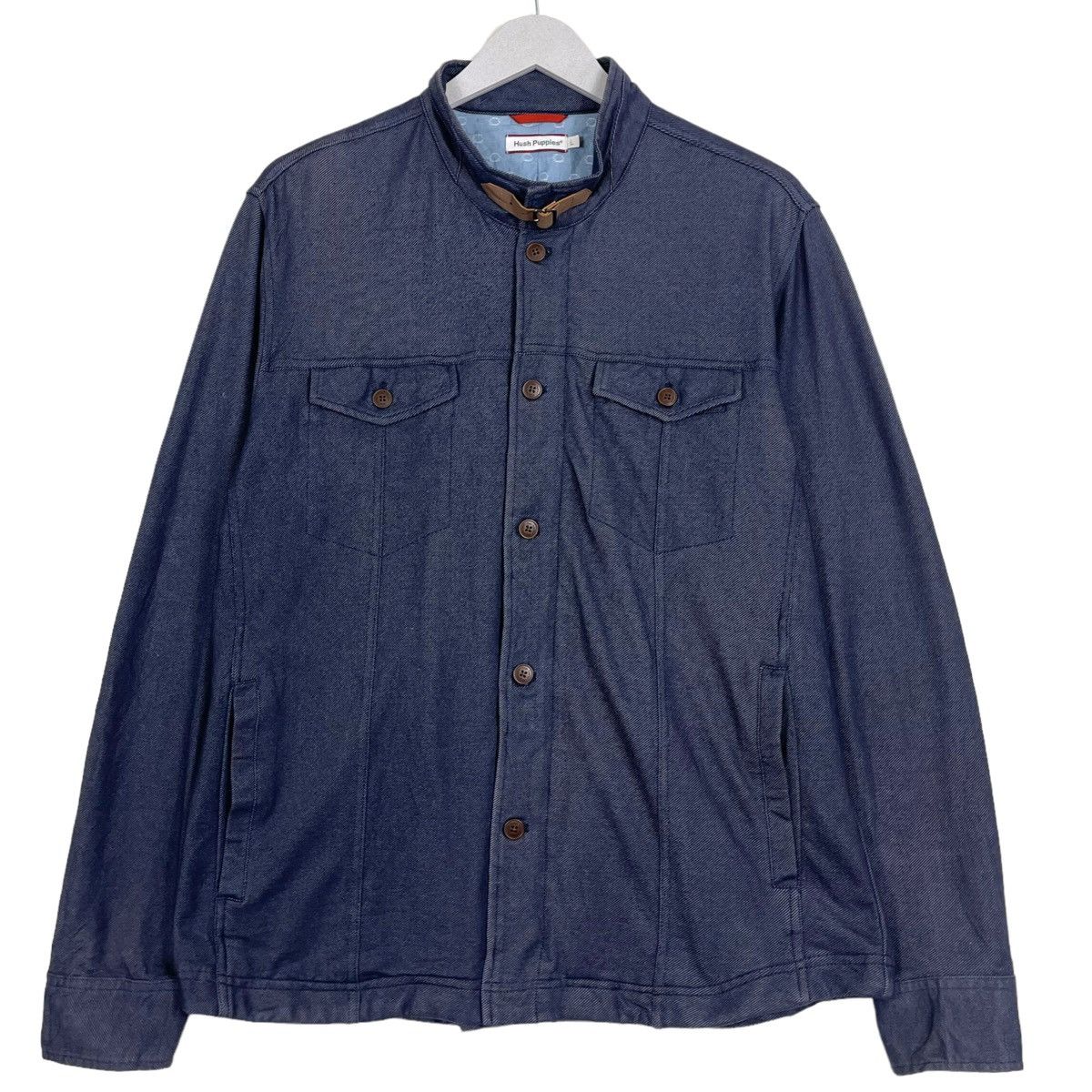 Hush Puppies × Japanese Brand × Vintage 💥HUSH PUPPIES SUNFADED LINEN BIKER JACKET Size US L / EU 52-54 / 3 - 1 Thumbnail