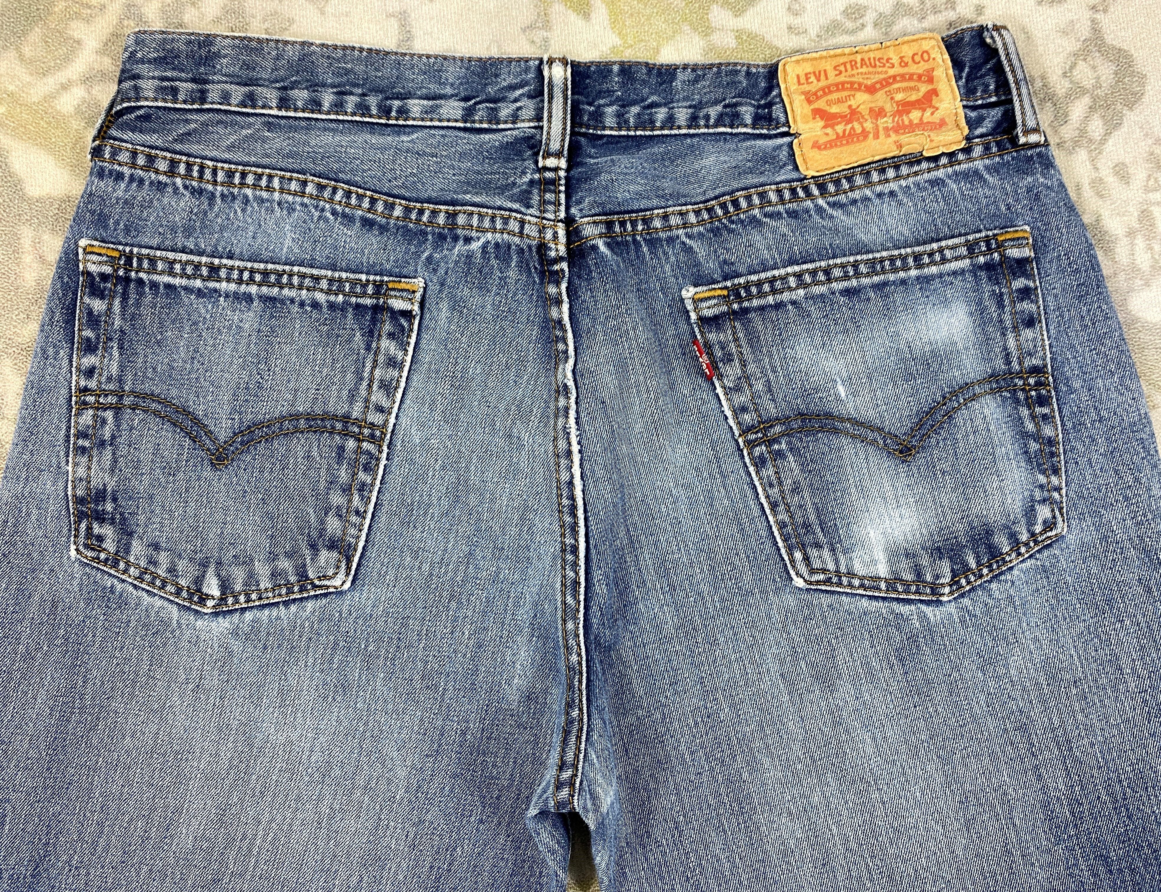 Levi's Distressed Blue Vintage Levi's Jeans 33x29.5 Denim -JN1477 Size US 33 - 4 Thumbnail