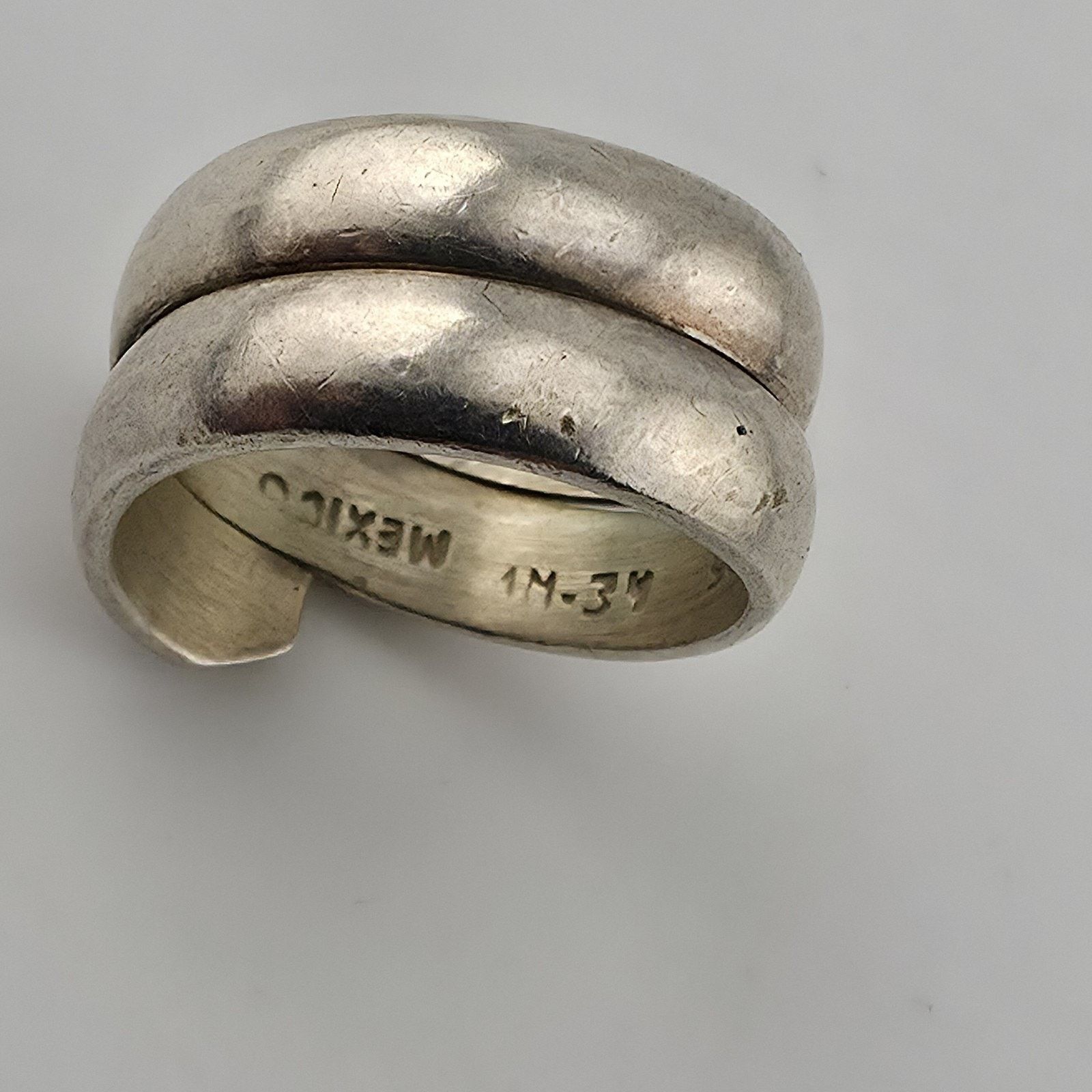 Other Vintage Mexico 925 Sterling Silver Wrap Ring 7 Modernist Size ONE SIZE - 21 Thumbnail