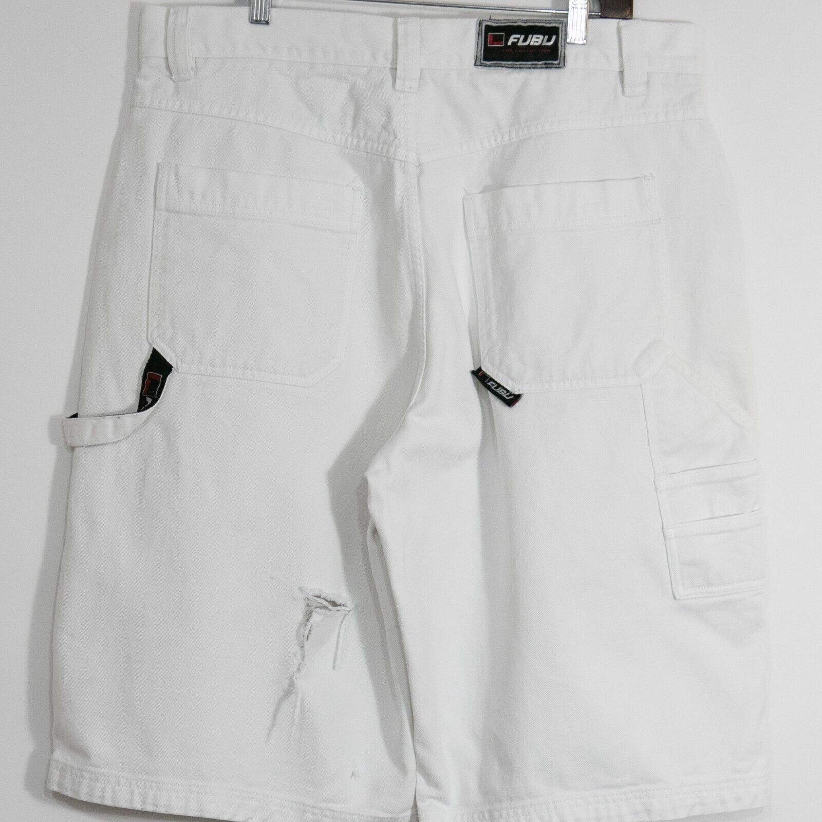 Fubu Vintage FUBU Jean Shorts 37 Waist Distressed Thrashed Baggy Size US 37 - 6 Thumbnail