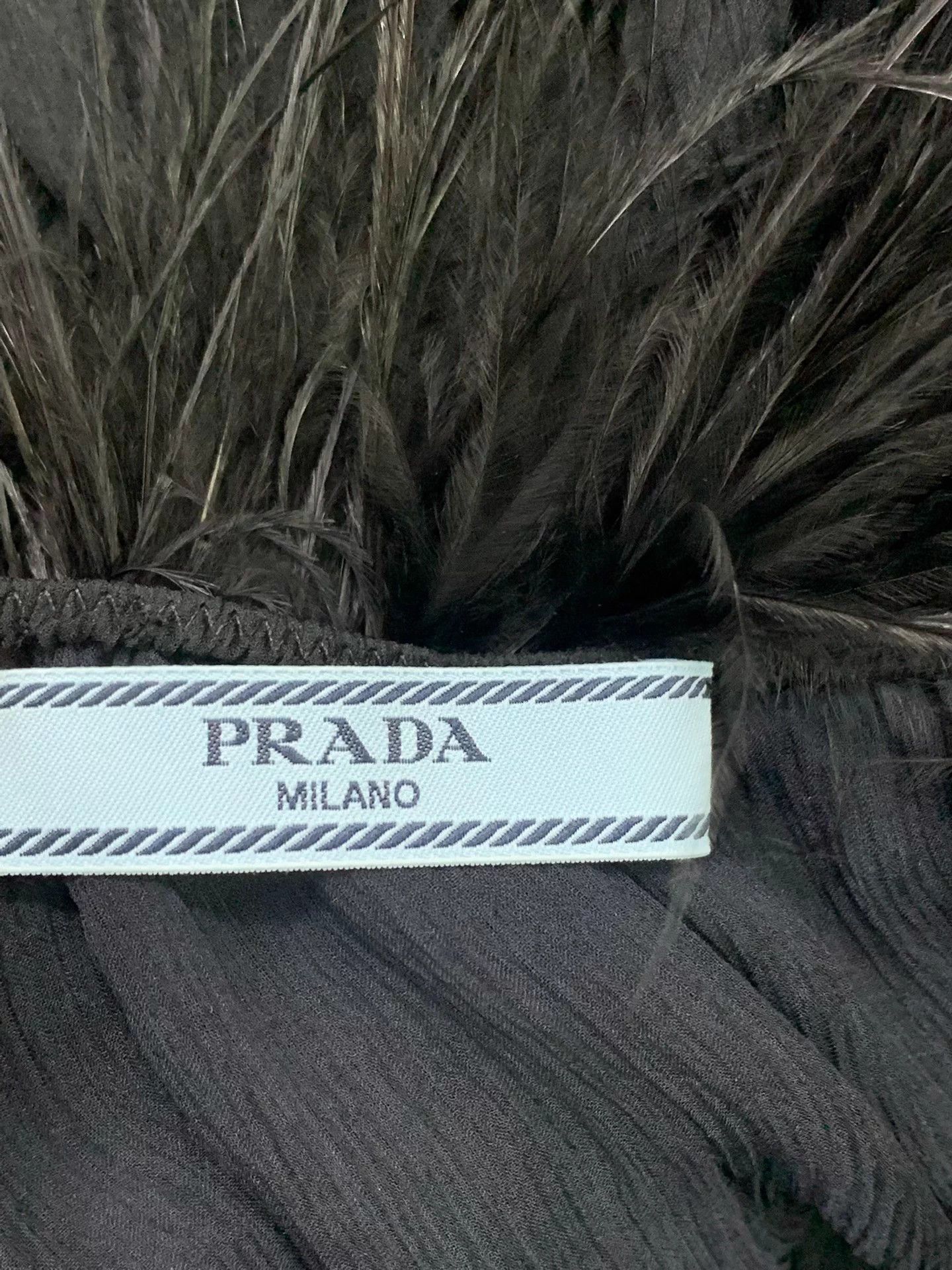 Prada Prada black feather cami top 40 Size M / US 6-8 / IT 42-44 - 4 Thumbnail
