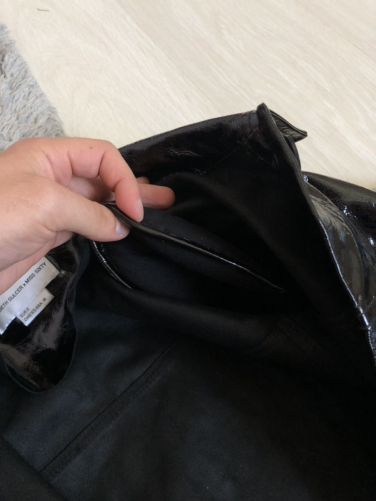 Designer × Miss Sixty Elizabeth Sulcer x Miss Sixty Leather Coat Trench Size S / US 4 / IT 40 - 7 Thumbnail