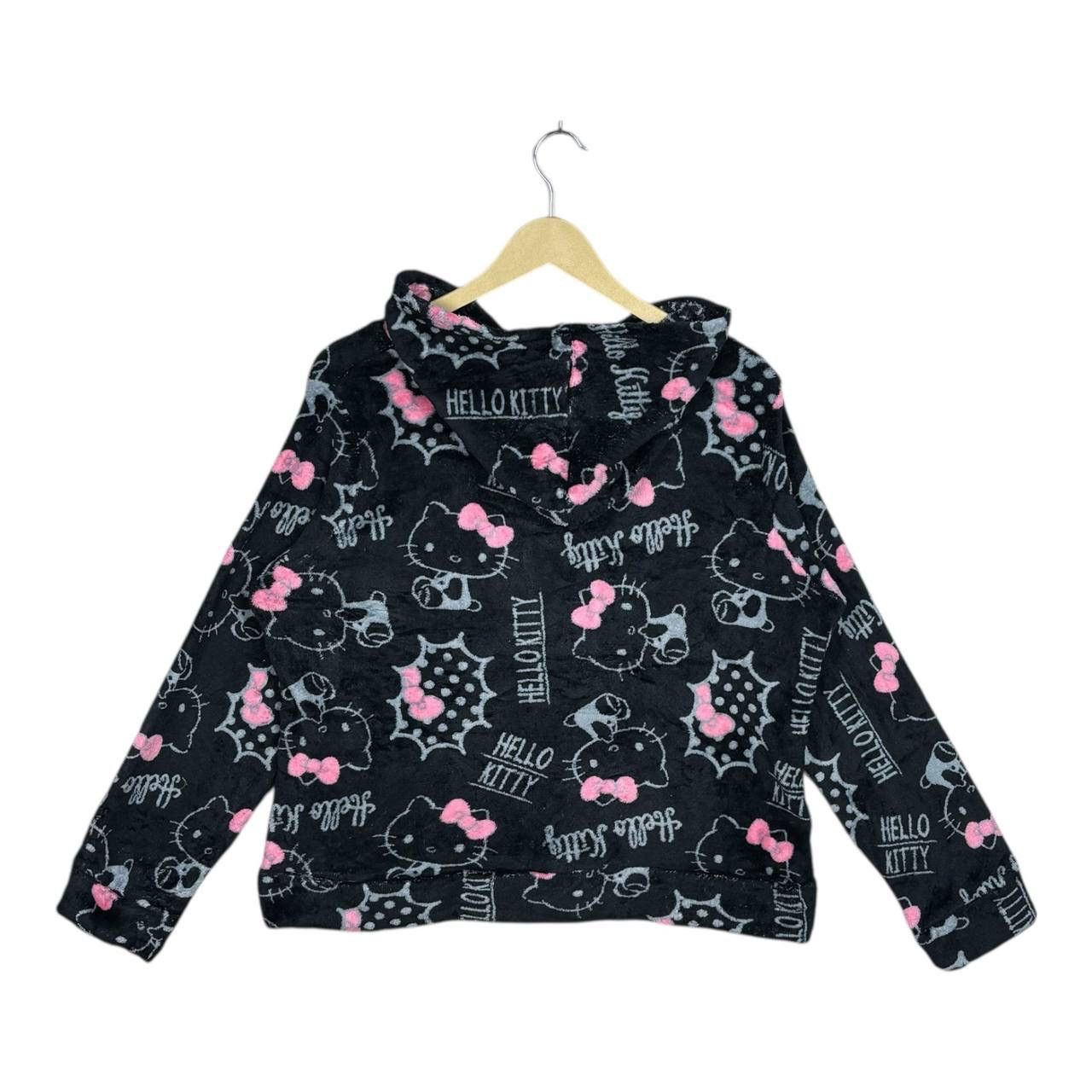 Anime HELLO KITTY Shaggy Fleece OVP Hoodie Black Pink Boxy Size US M / EU 48-50 / 2 - 2 Thumbnail