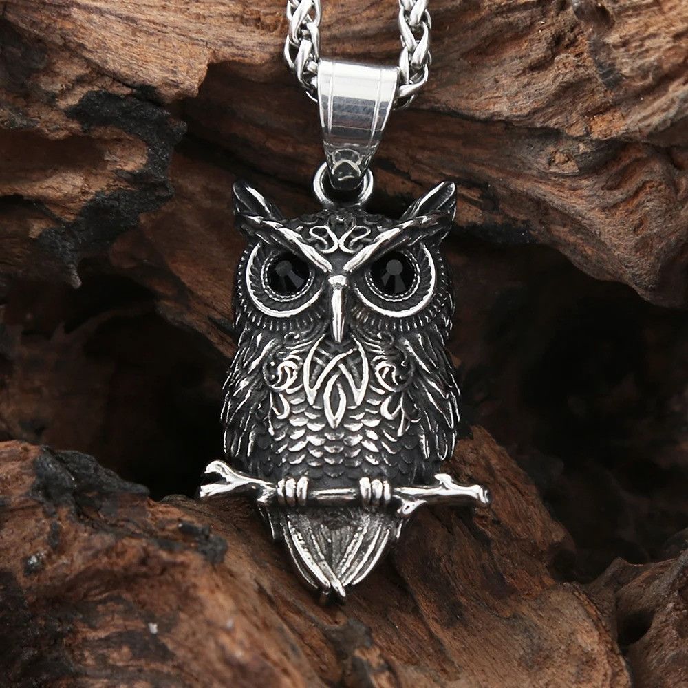 Other Vintage Stainless Steel Owl Pendant Necklace Size ONE SIZE - 4 Thumbnail