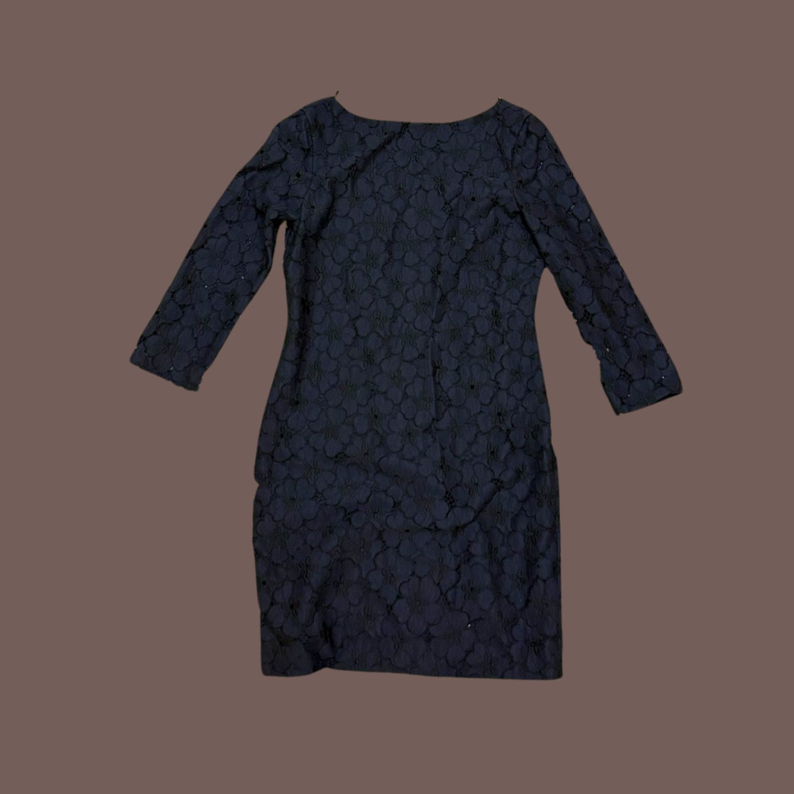 Diane von Furstenberg × Vintage VTG Diane von Furstenberg Black Floral Lace Sheath Dress Size M / US 6-8 / IT 42-44 - 2 Thumbnail