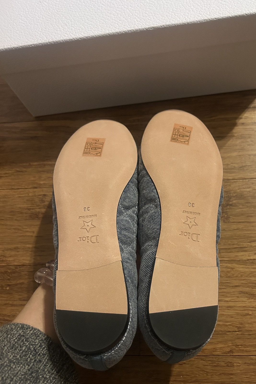 Dior DIOR BALLET FLAT Pastel Yellow Quilted Cannage Calfskin Size US 8 / IT 38 - 9 Thumbnail