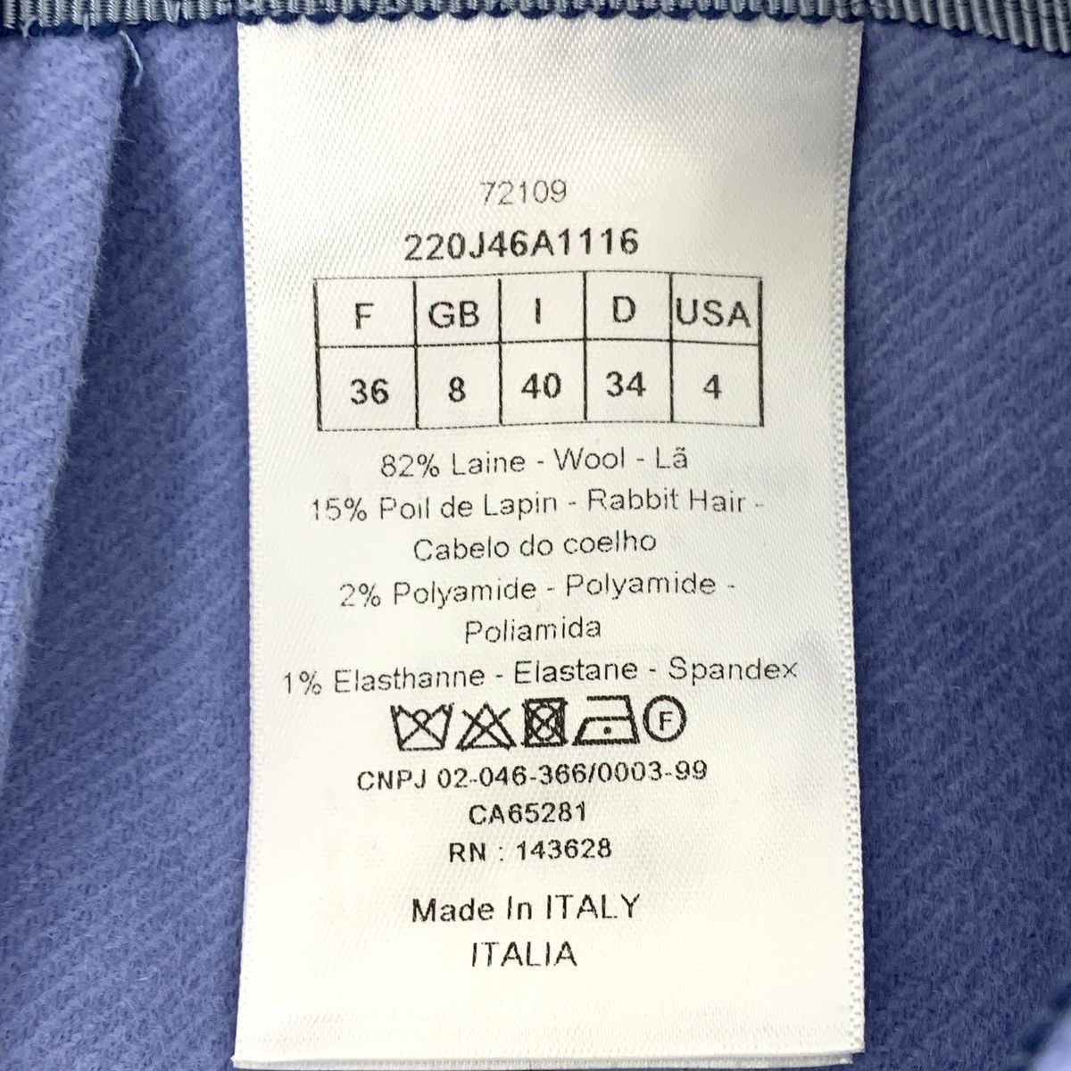 Dior Dior Blue Wool Casual Mini Skirt K26WX Size 25" / US 0 / IT 36 - 6 Thumbnail