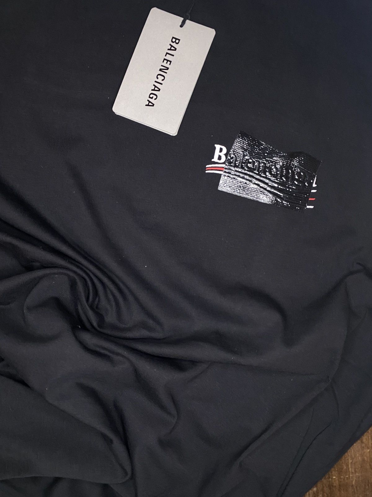Balenciaga 🔥 BALENCIAGA 🔥 GAFFER T'SHIRT LARGE FIT BLACK WHITE AND RED Size US XXS / EU 40 - 5 Thumbnail