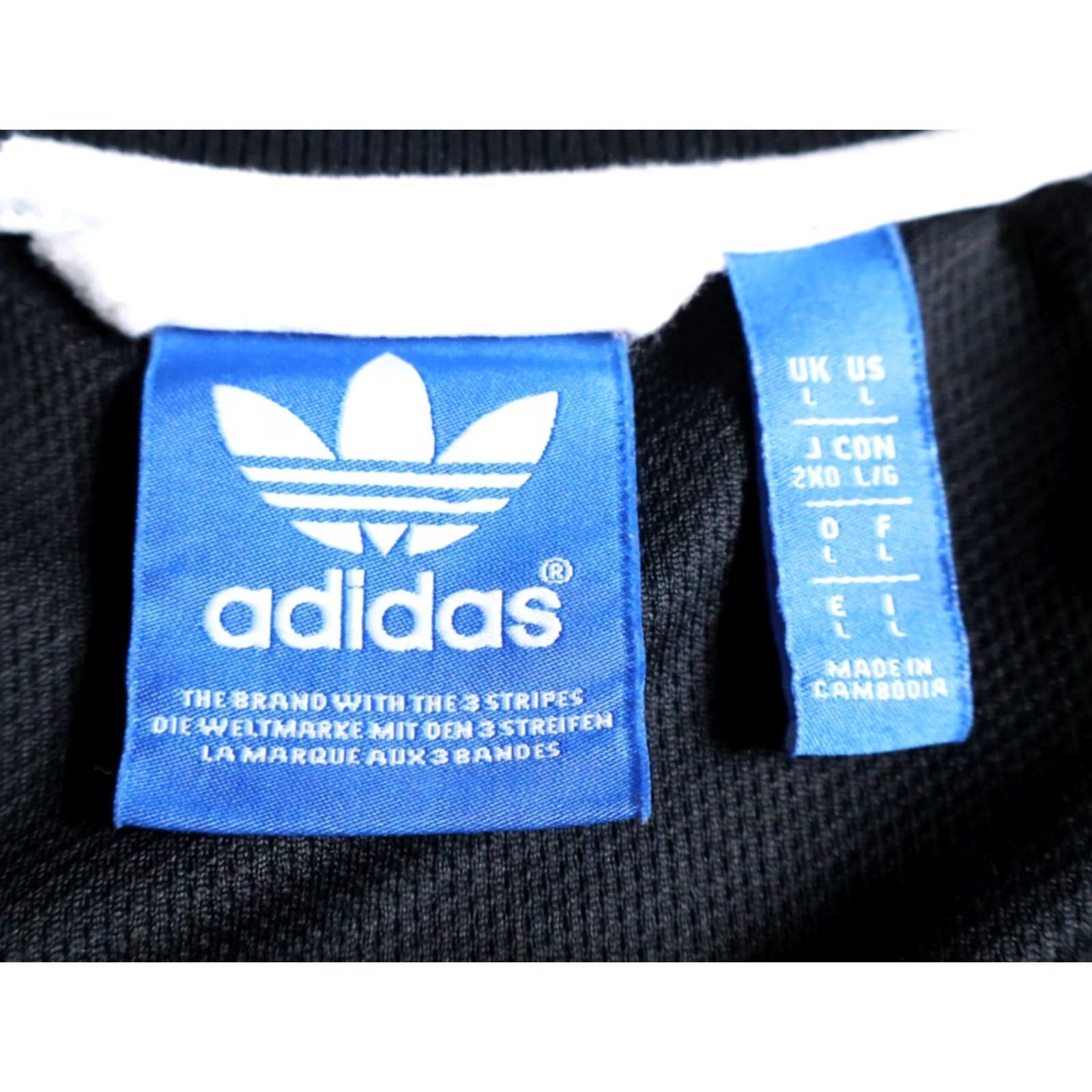 Adidas adidas Trefoil Track Jacket Men Large Black White Cotton Polyester Zip Up Size US L / EU 52-54 / 3 - 3 Thumbnail