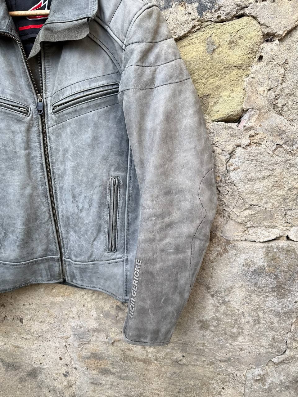 Hein Gericke Hein Gericke Distressed Moto Leather Biker Jacket Cafe Racer Size US L / EU 52-54 / 3 - 3 Thumbnail