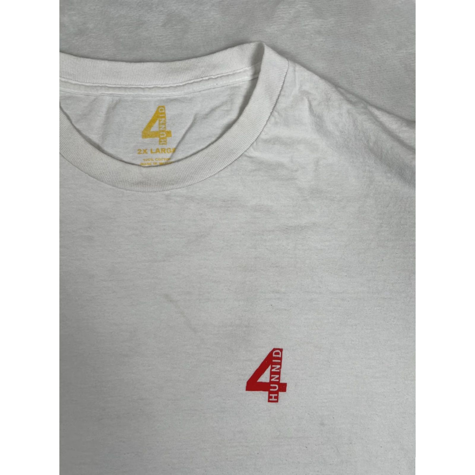Vintage 4Hunnid Shirt Mens 2XL White Graphic Slogan Good Sex No Stress 4Hunnid Logo Streetwear T-Shirt Mens Size US XXL / EU 58 / 5 - 3 Thumbnail