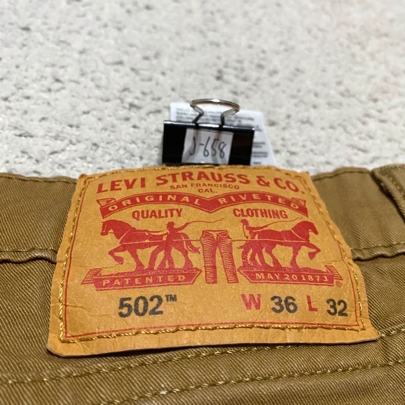 Levi's Levi's 502 Mens Jeans Beige Medium Wash Regular Fit Tapered Leg 36x32 Size US 36 / EU 52 - 3 Thumbnail