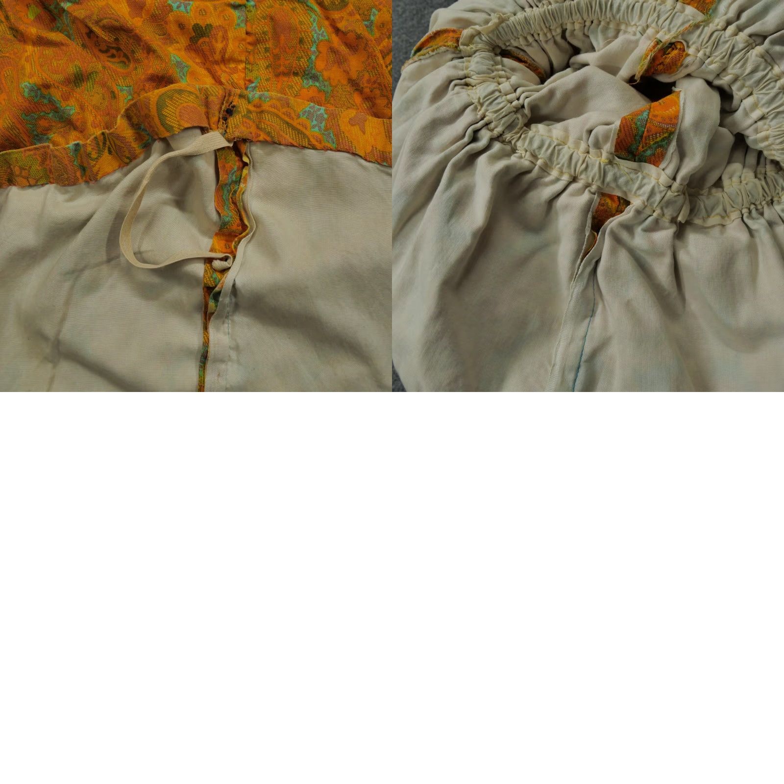 Vintage VINTAGE Handmade Dress Womens Yellow Orange Paisley Long High Low Hippie 60s 70s Sundress Small Regular Women's Size S / US 4 / IT 40 - 9 Thumbnail