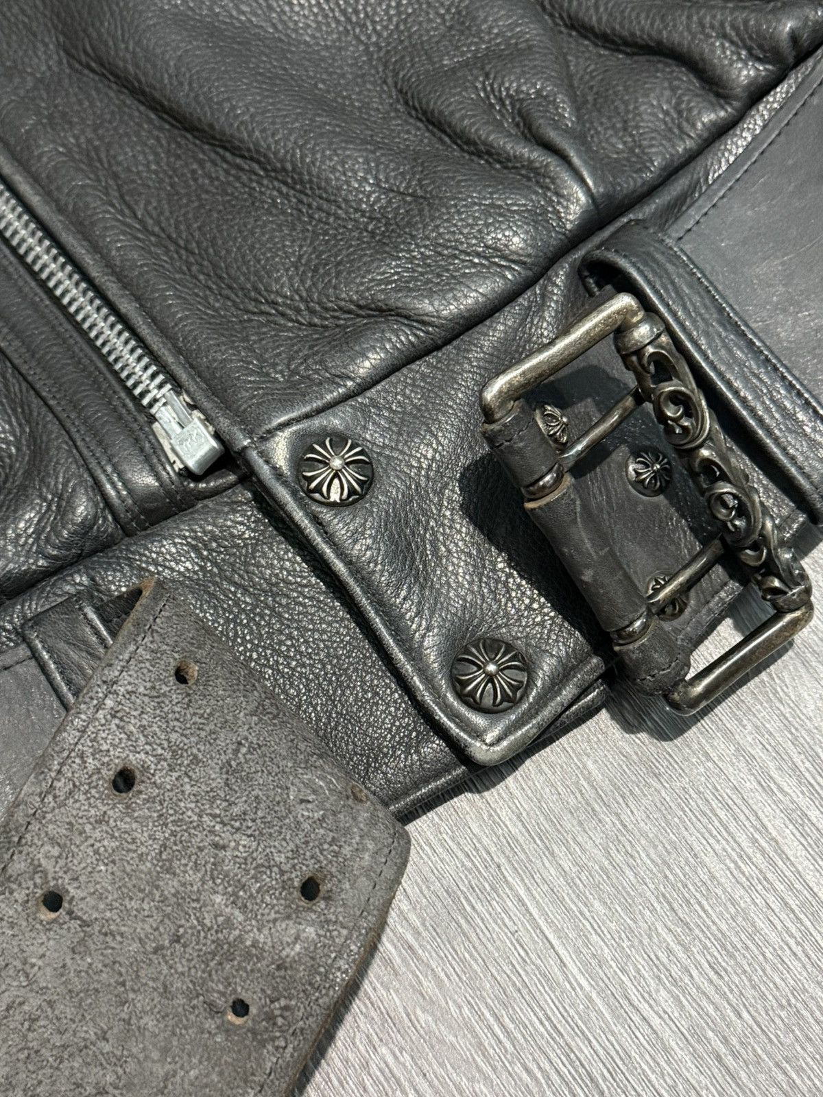 Chrome Hearts RARE 1 of 1 Vintage Chrome Hearts Leather Cross Star Jacket Size US M / EU 48-50 / 2 - 11 Thumbnail