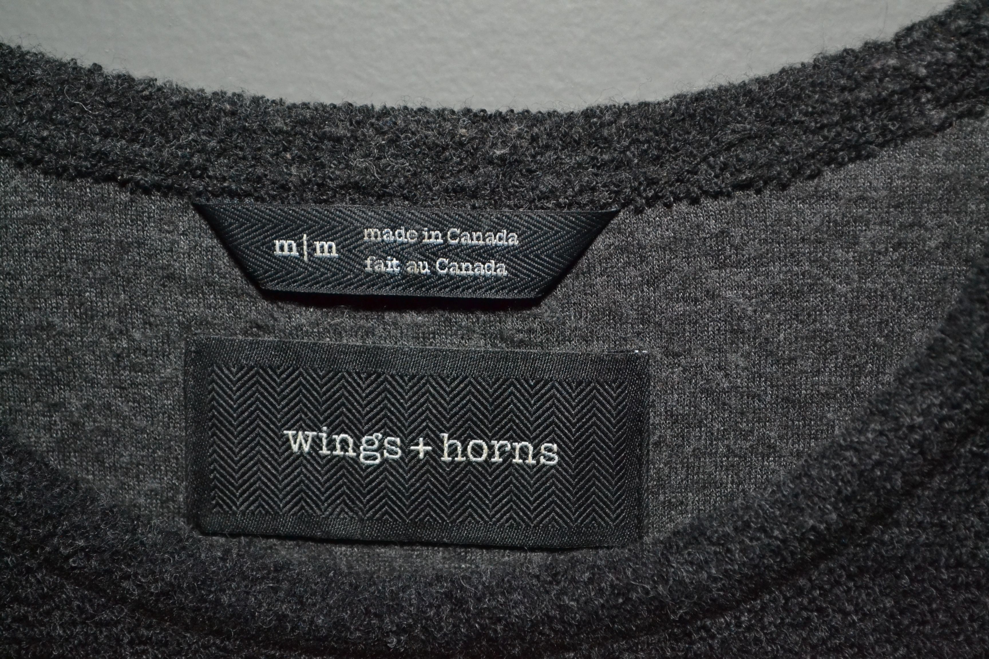 Wings + Horns Wings & Horns Dark Gray M 2436 Wool Poly Longsleeve Size US M / EU 48-50 / 2 - 4 Thumbnail