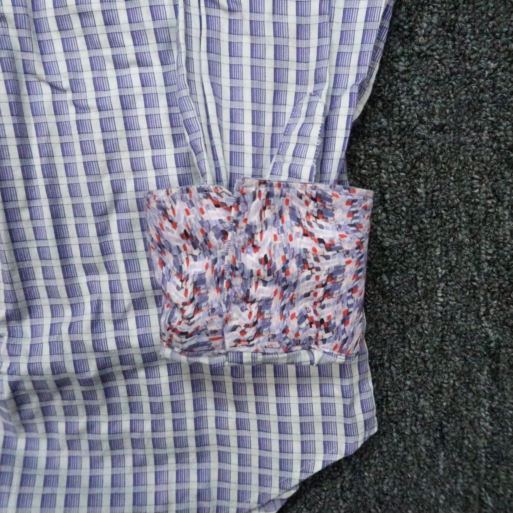 Robert Graham Robert Graham Shirt Men Medium Purple White Check Flip Cuff Long Sleeve Button Size US M / EU 48-50 / 2 - 4 Thumbnail