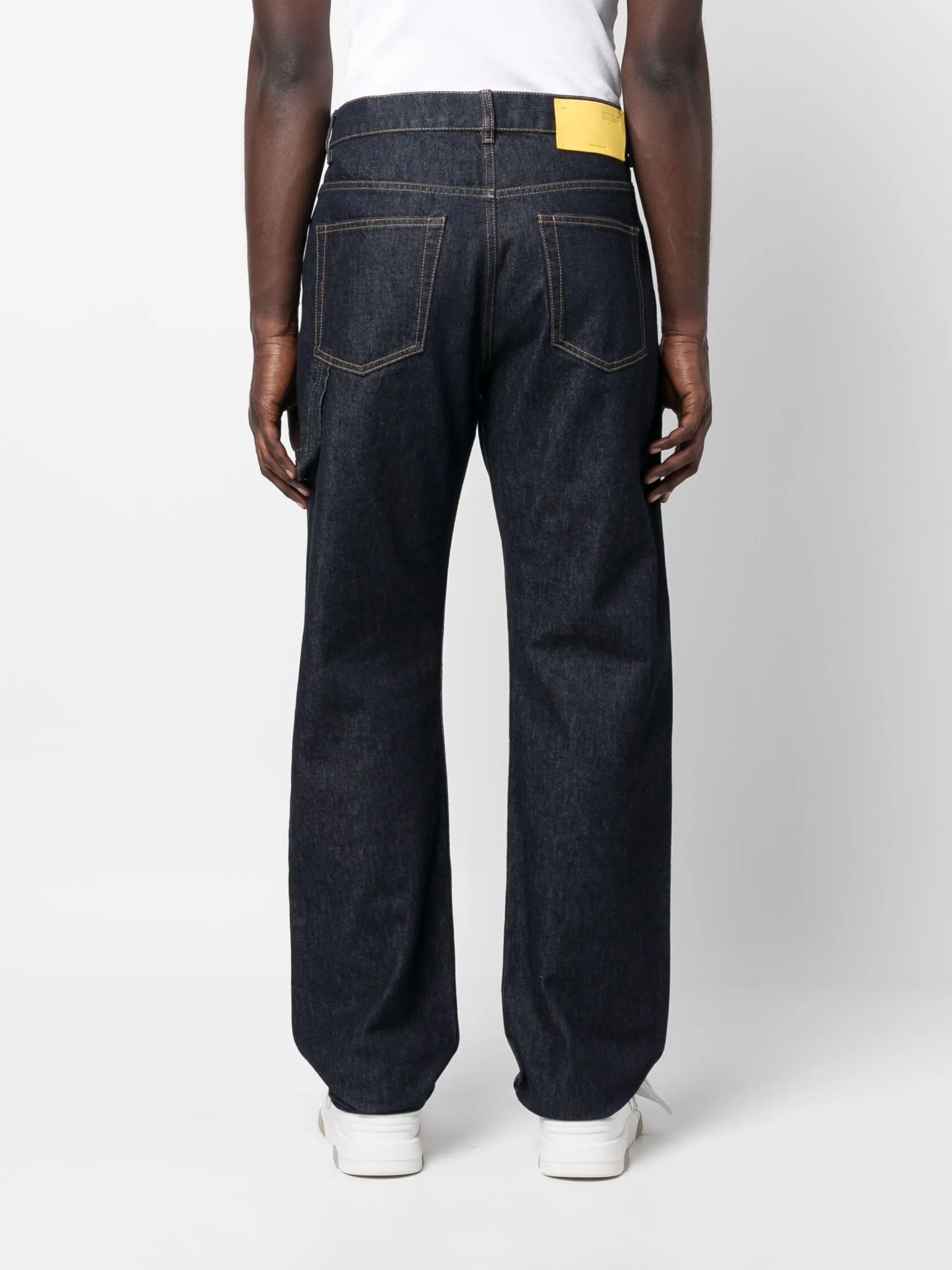 Off-White o1y0225 Logo Denim Pant in Blue Size US 30 / EU 46 - 4 Thumbnail