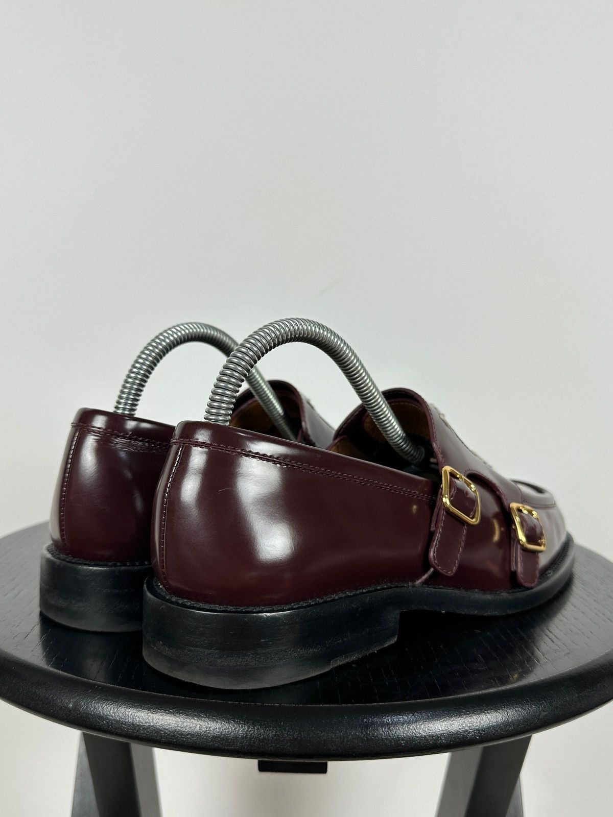 Marni Marni Bambi 3.0 Burgundy Leather Double Monk Strap Loafers Size US 8 / IT 38 - 6 Thumbnail