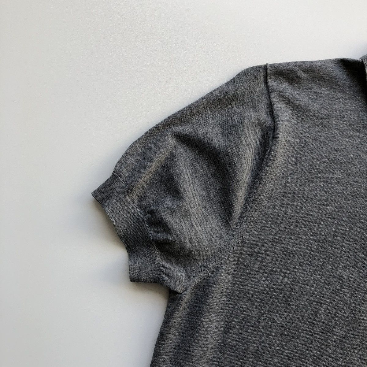 Suitsupply SuitSupply Pure Cotton Knit Polo Shirt Solid Grey Size US XS / EU 42 / 0 - 4 Thumbnail