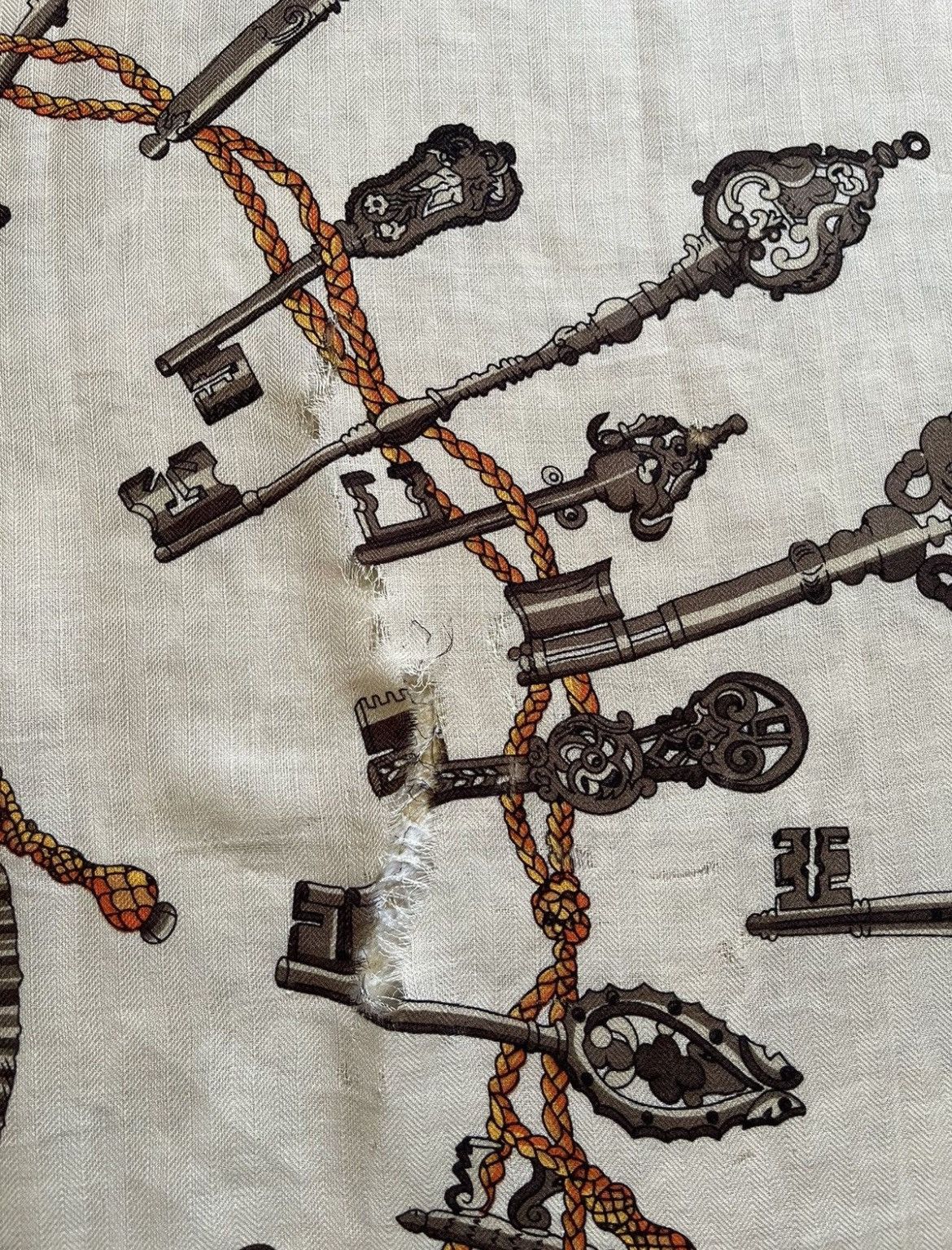Hermes Hermes Les Cles Blanket Cashmere Scarft Size ONE SIZE - 7 Thumbnail