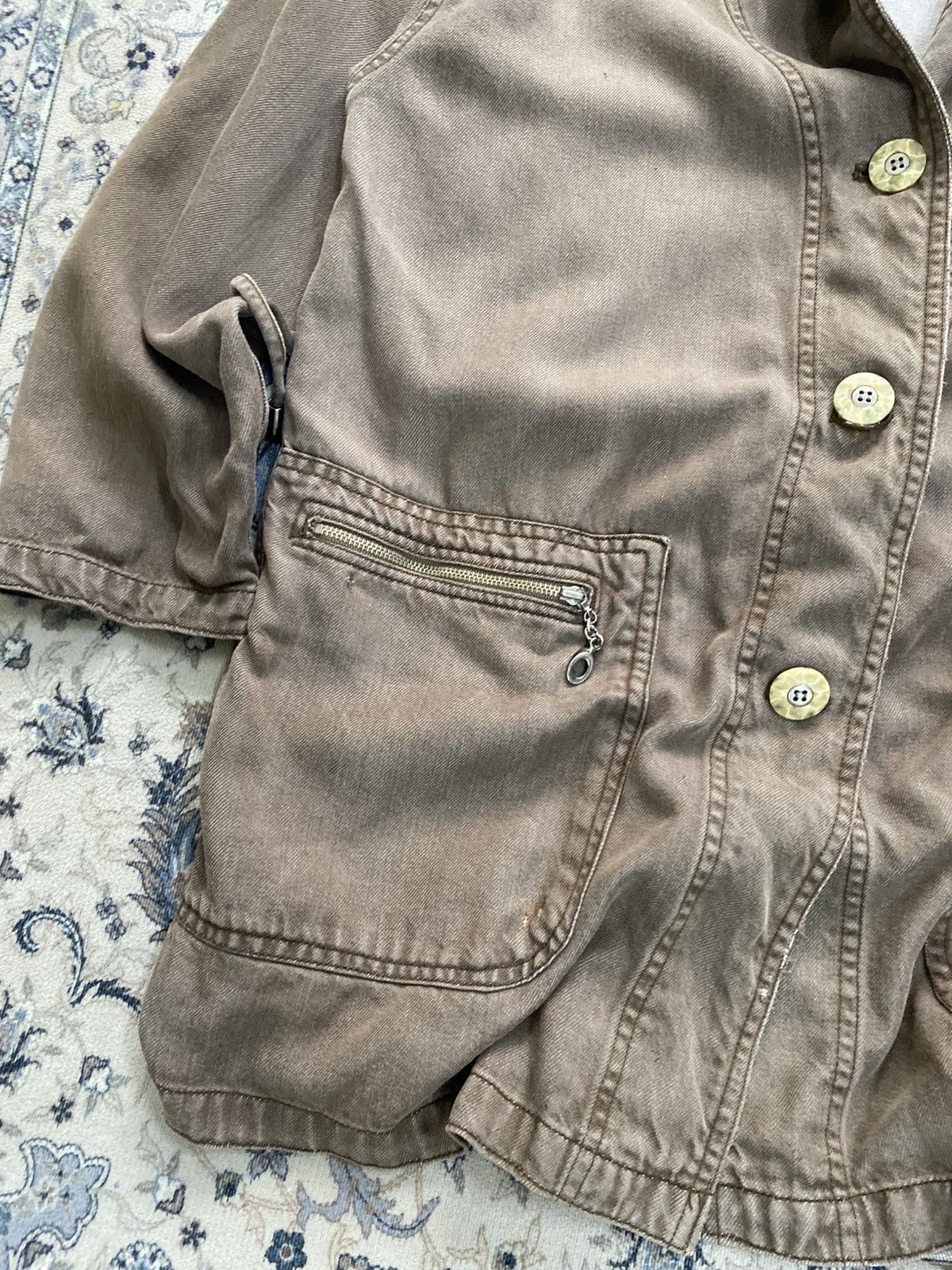 Vintage VINTAGE PARIENNE JACKET COATS BROWN 90s Size L / US 10 / IT 46 - 6 Thumbnail