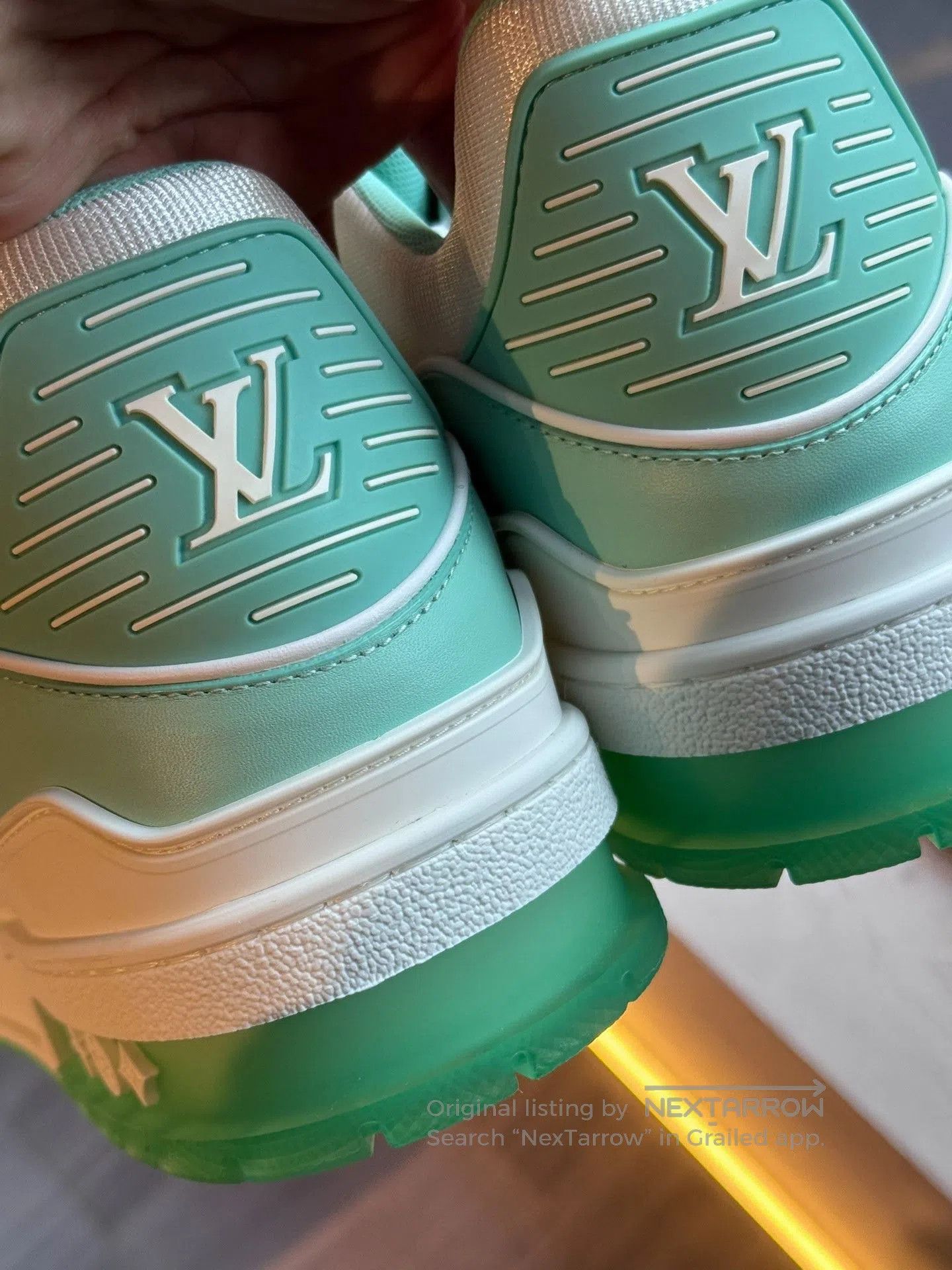 Louis Vuitton Louis Vuitton Trainer Men Green Sneakers. Size US 9 / EU 42 - 8 Thumbnail